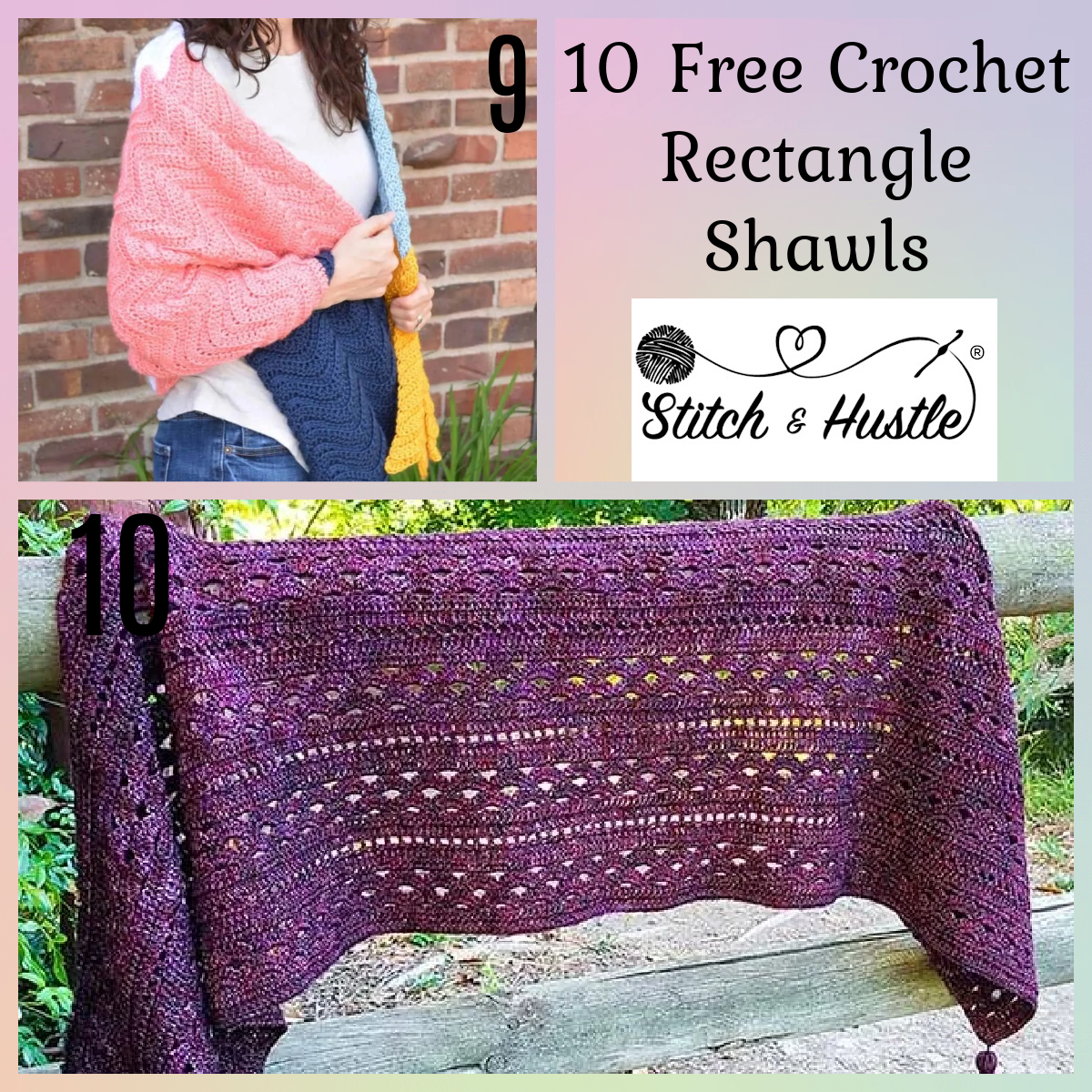 Crochet Rectangle Shawls Free Pattern Round Up — Stitch & Hustle