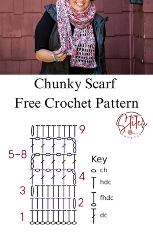 Skyscraper Chunky Scarf Free Crochet Pattern — Stitch & Hustle