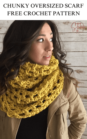 Ollie Oversized Open Stitch Infinity Scarf Free Crochet Pattern ...