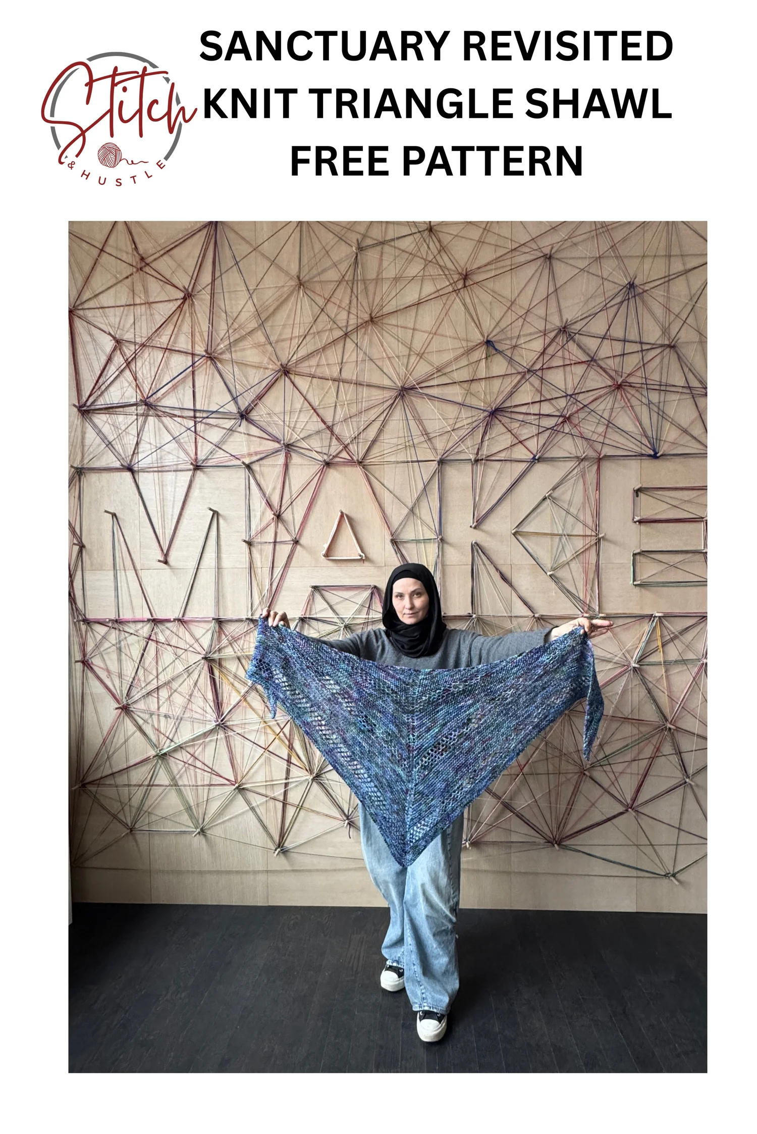 Sanctuary Pattern Sanctuary Revisited Knit Triangle Shawl Free Pattern — Stitch & Hustle
