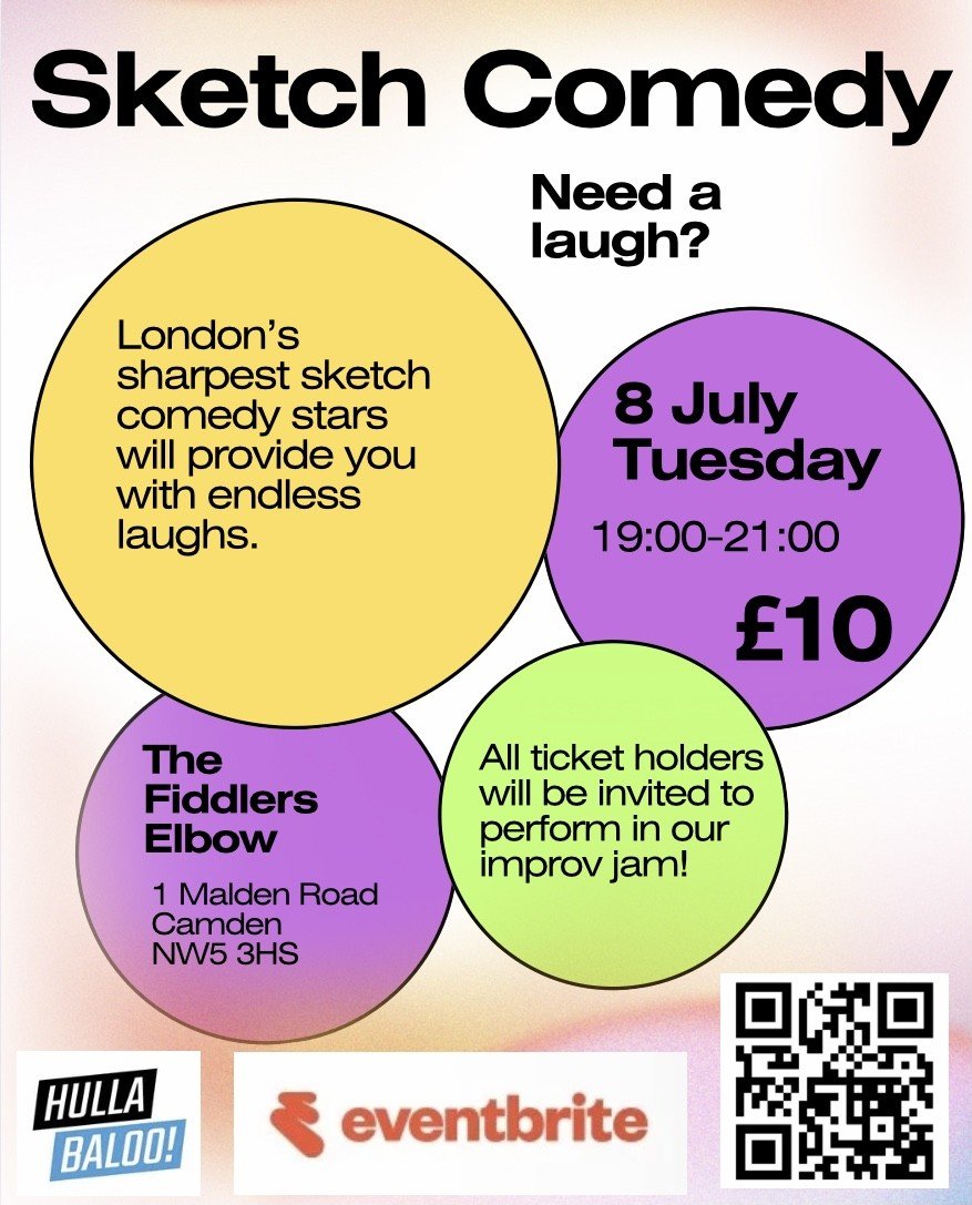 Sketch Comedy Presented By Hullabaloo! tickets here 10 sketch teams. Endless laughs. One epic night. Watch some of the sharpest sketch comedy around—then, after a quick break, you take the stage in our all-in improv jam! Whether