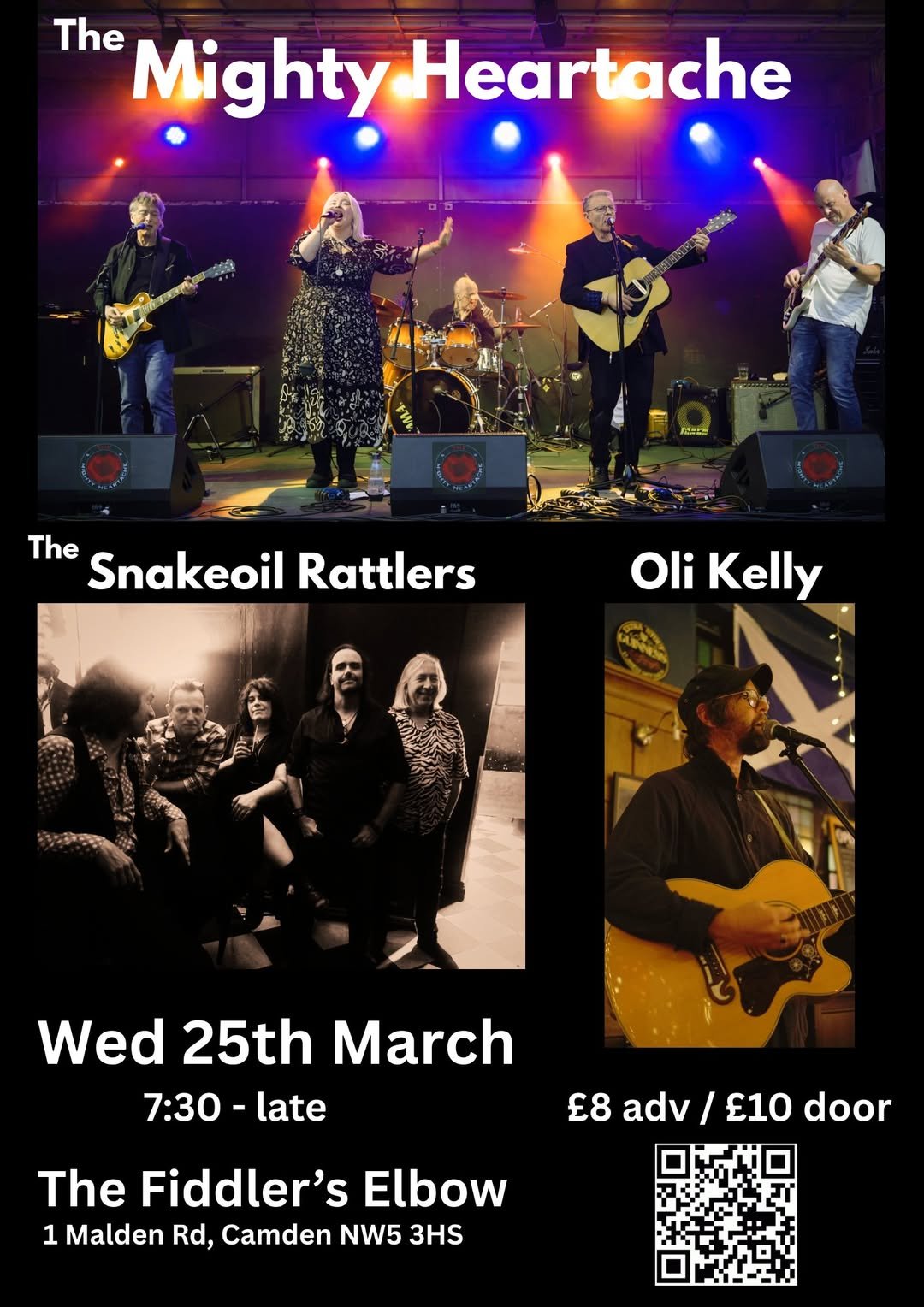 The Mighty Heartache + The Snakeoil Rattlers + Oli Kelly 