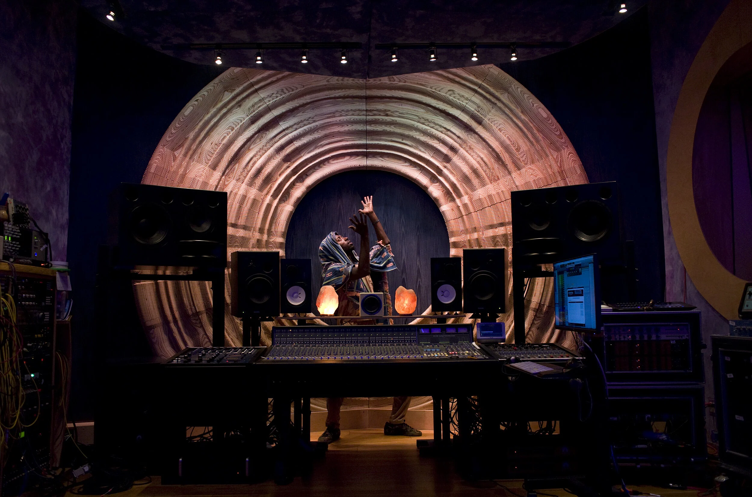 Storyboard P in the Electric Garden recording studio for the short film ON MY MIND