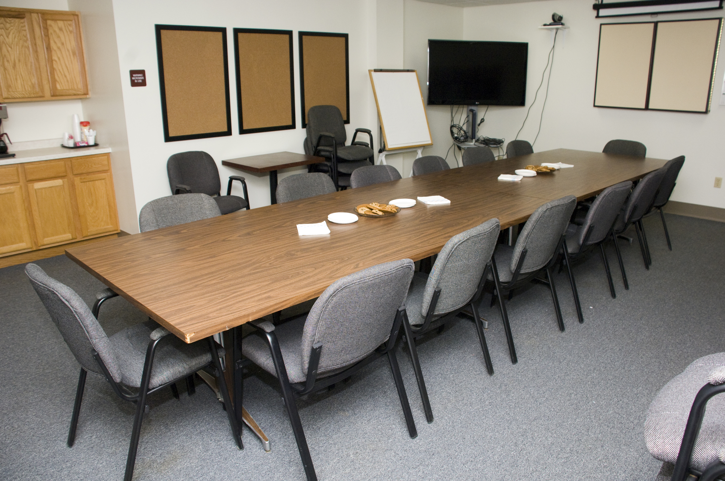 Conference room with videoconferencing availability