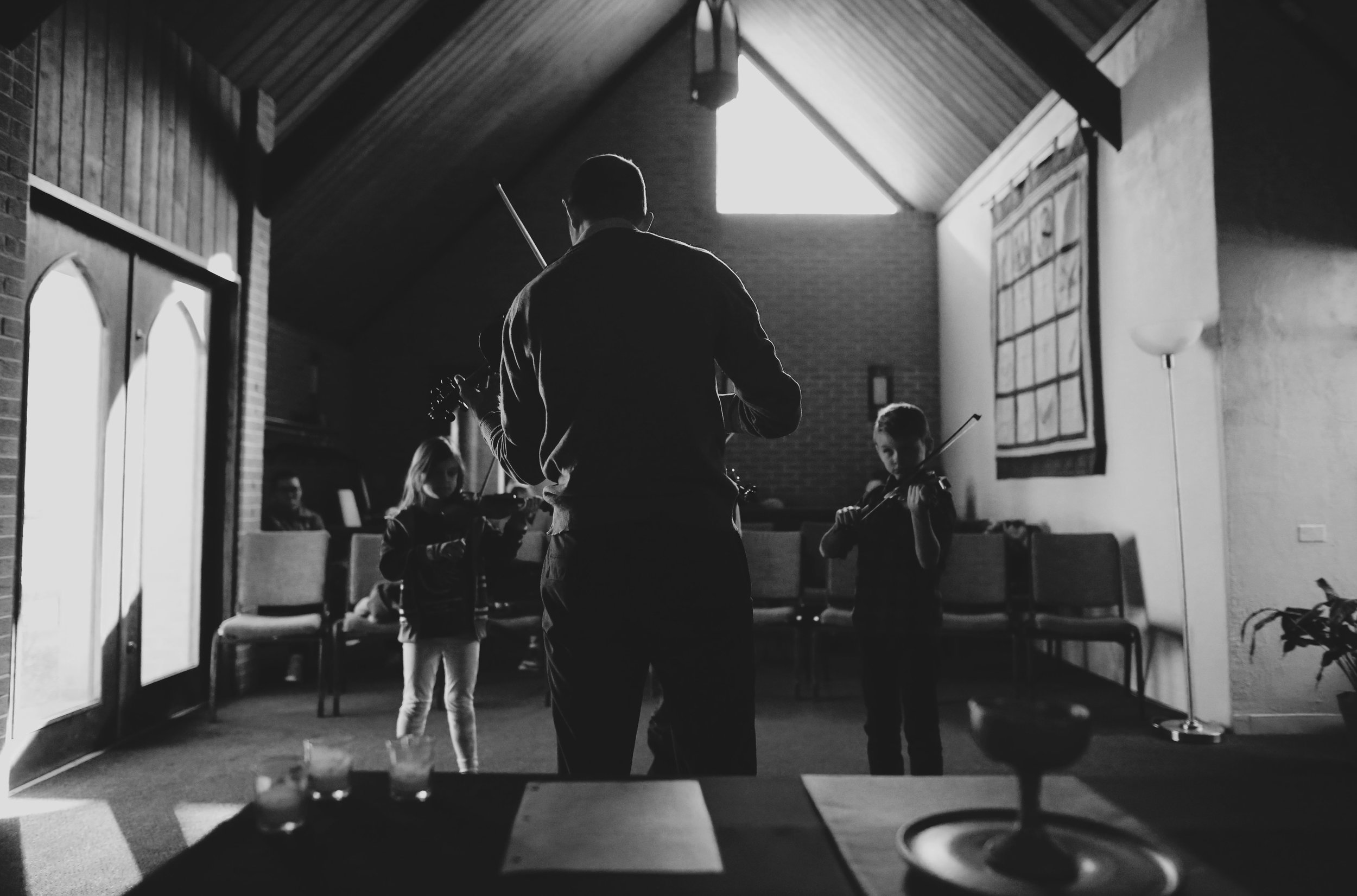 violin class at Morton Grove Community Church