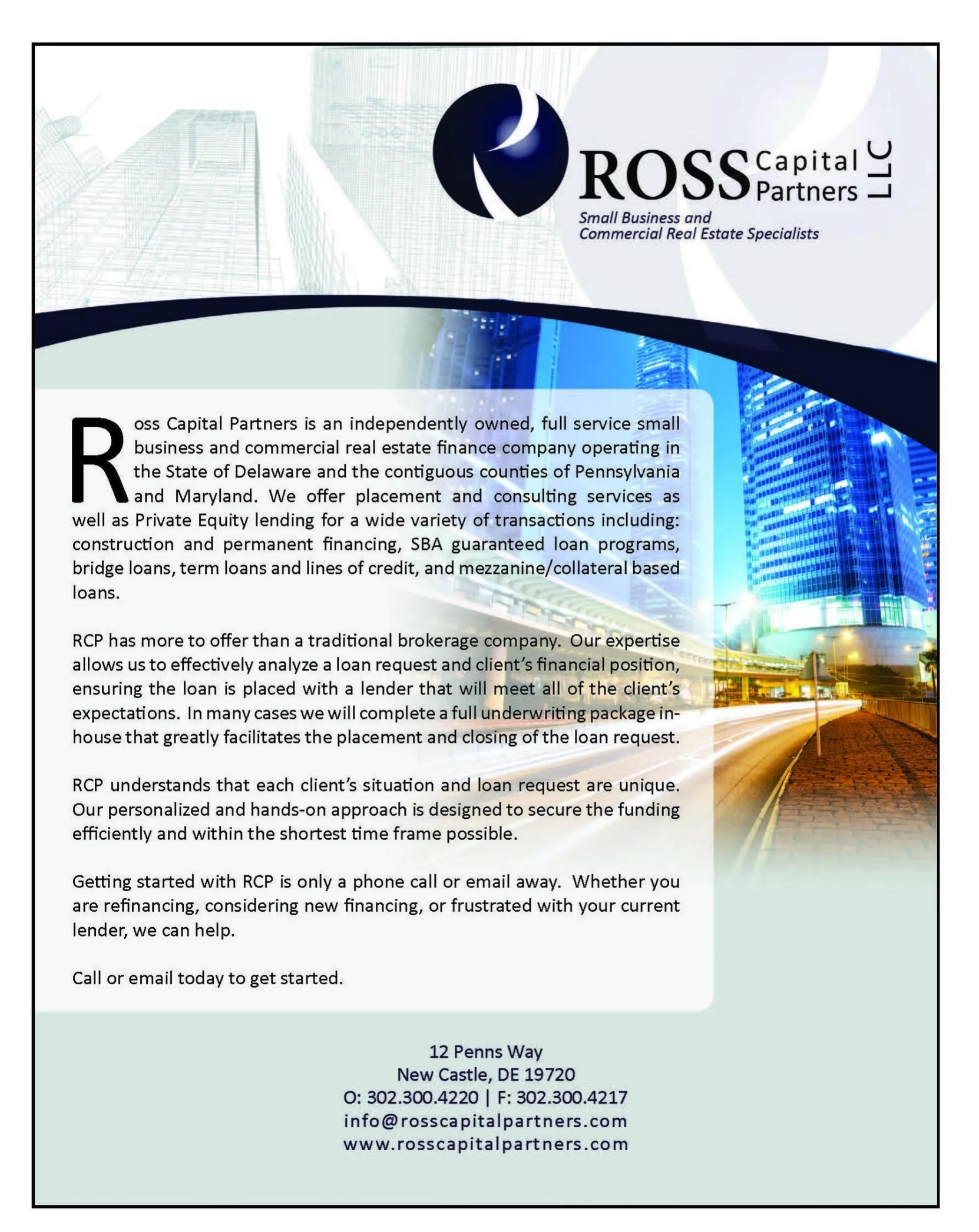 Business One Sheet