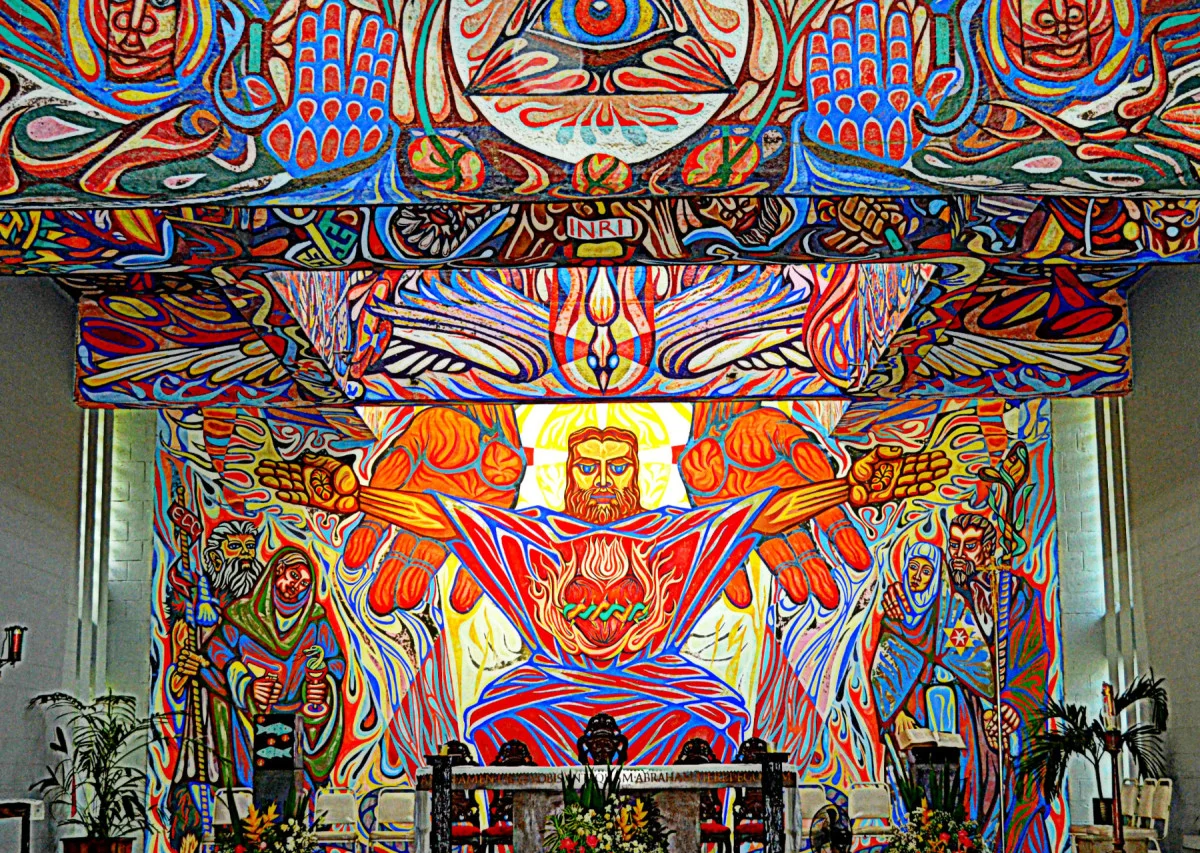 Mural at the St. Joseph the Worker Chapel (Church of the Angry Christ) Negros Occidental, Philippines