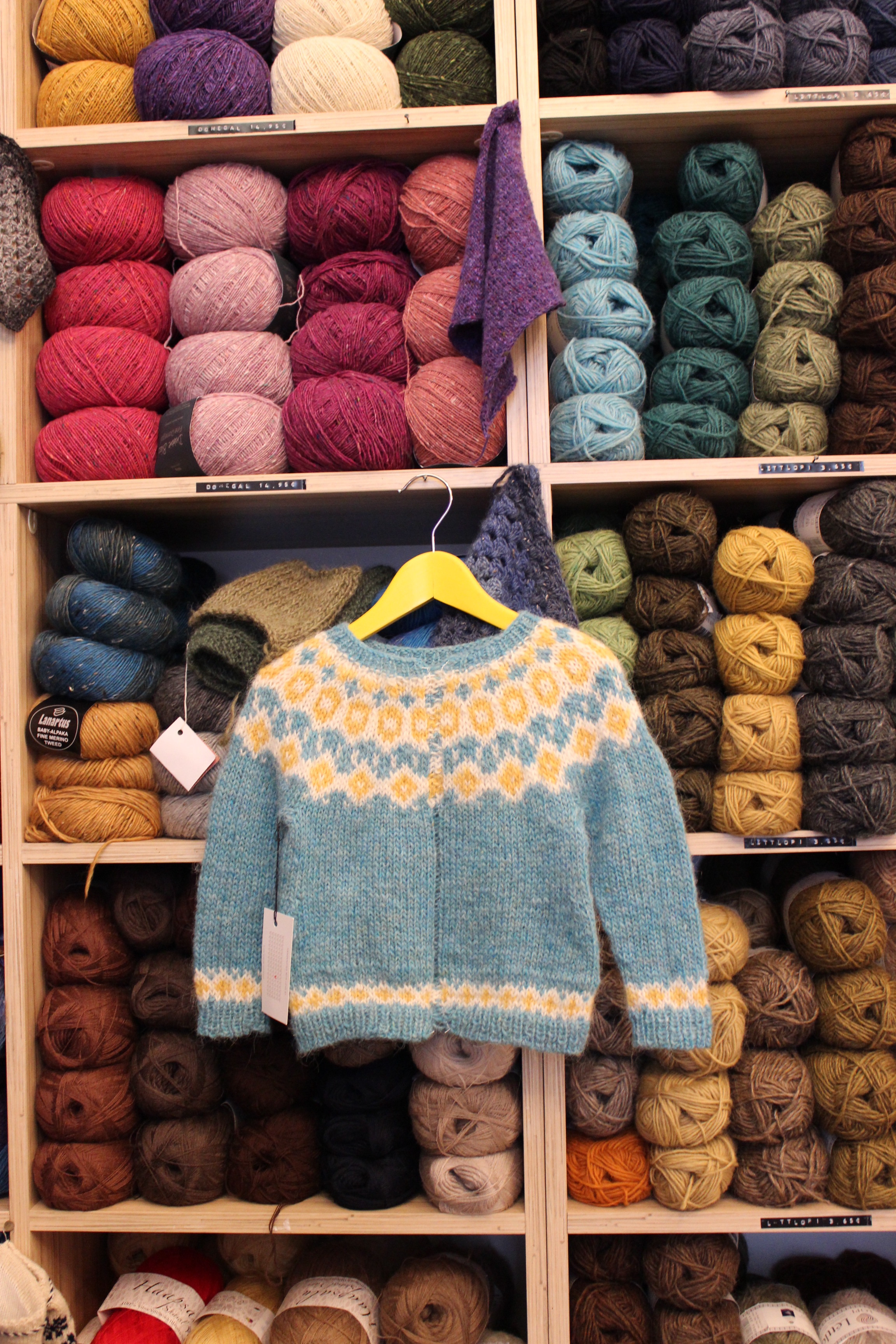 Gorgeous samples are everywhere in the shop.