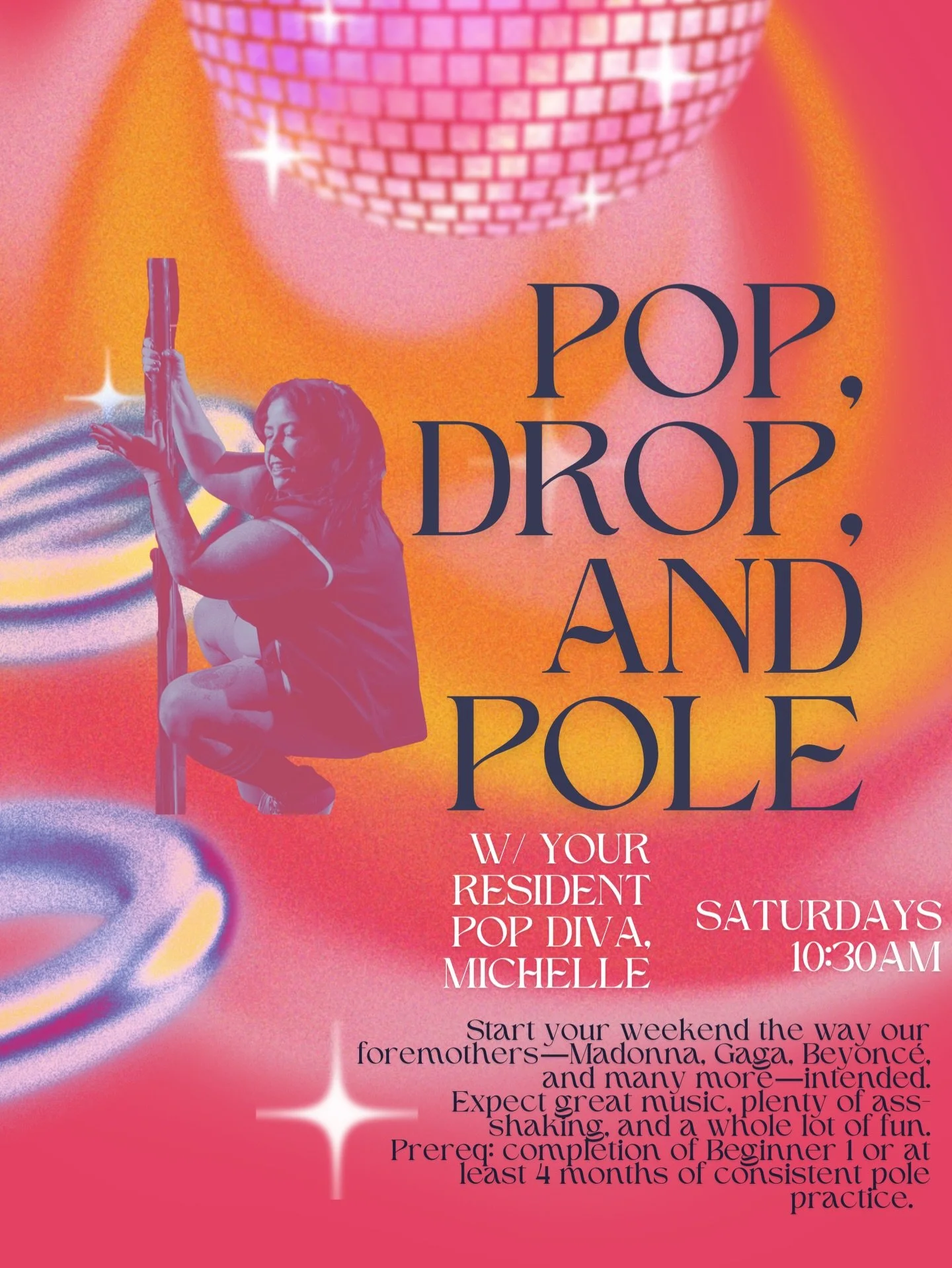🔔🪩 New Class Alert! 🪩🔔
Pop, Drop &amp; Pole with @freckledmeesh !

Pop, Drop &amp; Pole Preview Class:
Saturday, January 31st- 10:30-11:30 am

Weekly class begin on Valentines Day! (You know it will be a Valentine&rsquo;s Day edition) 
February 1