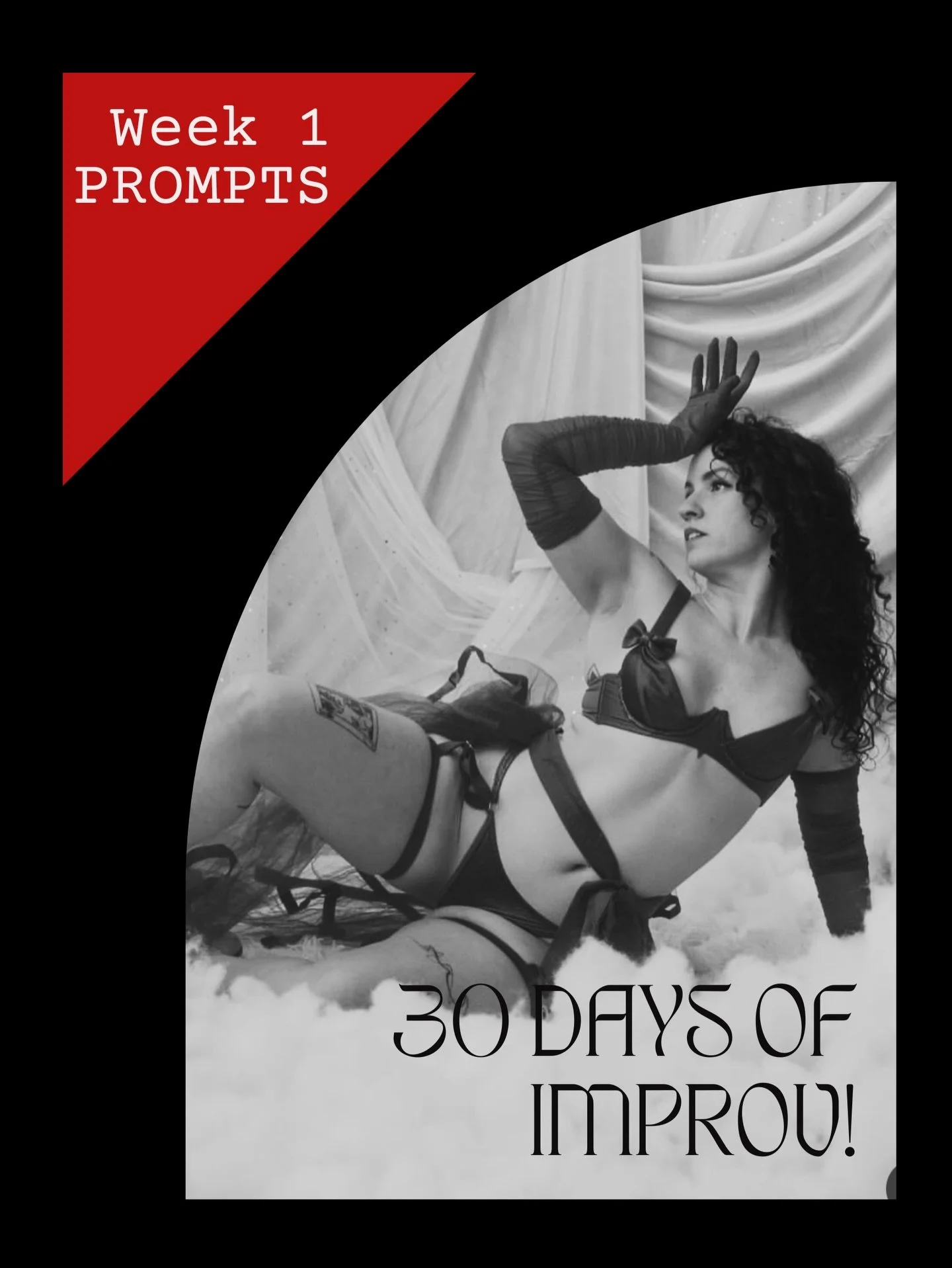 Good morning &amp; happy first day of 30 Days of Improv! ❤️ 
A big thank you to @shawnana_leigh for creating our first week of prompts! Prompts are a loose guide for inspiration: use what you like, leave what you don&rsquo;t, switch it up or create y
