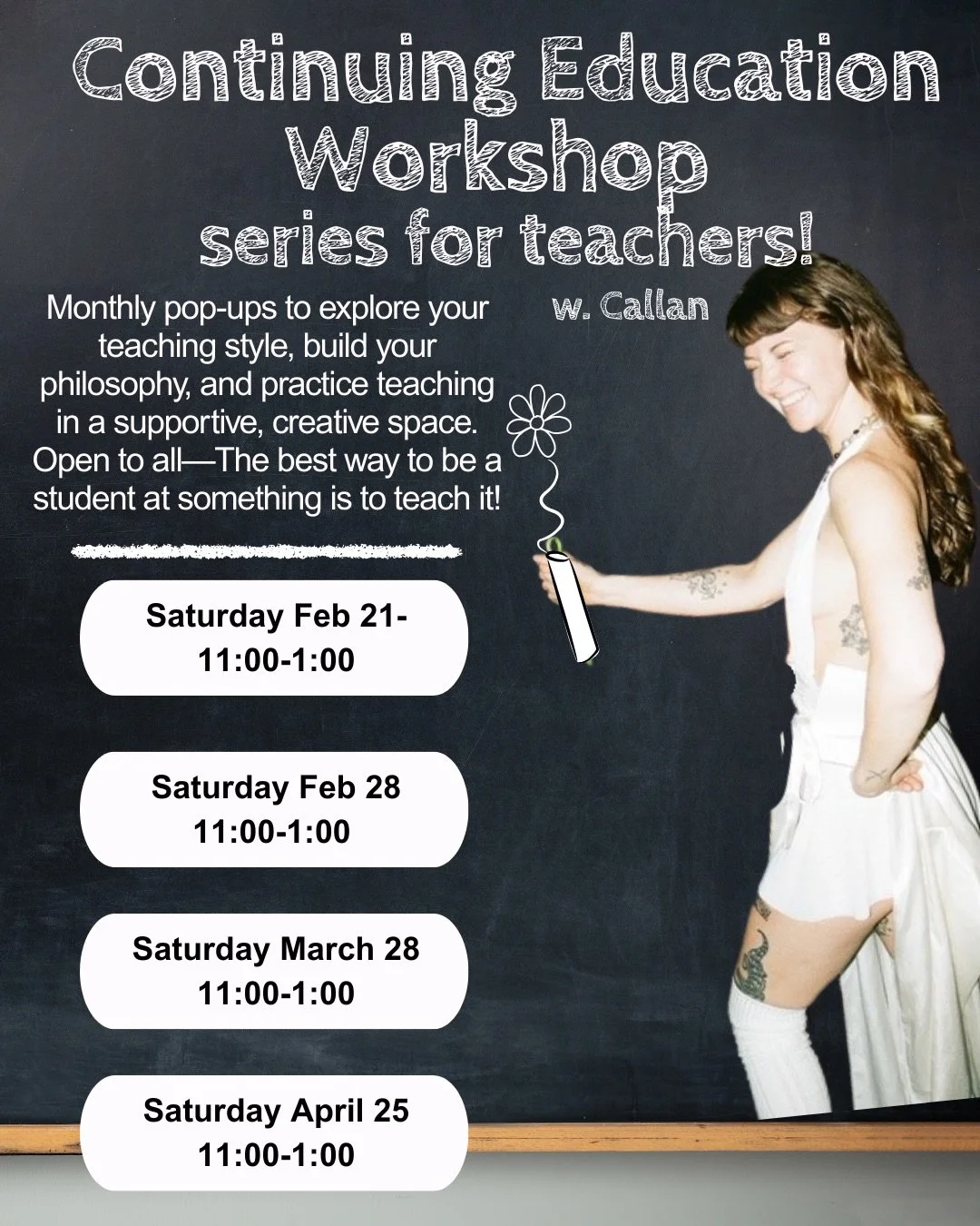 We&rsquo;ve shifted some dates around due to the snow! We&rsquo;re back on track with our Continuing Education classes with @pole_angel_ 🍎 starting this Saturday from 11-1 for Eatablishing Community- but swipe through to see all the upcoming offerin