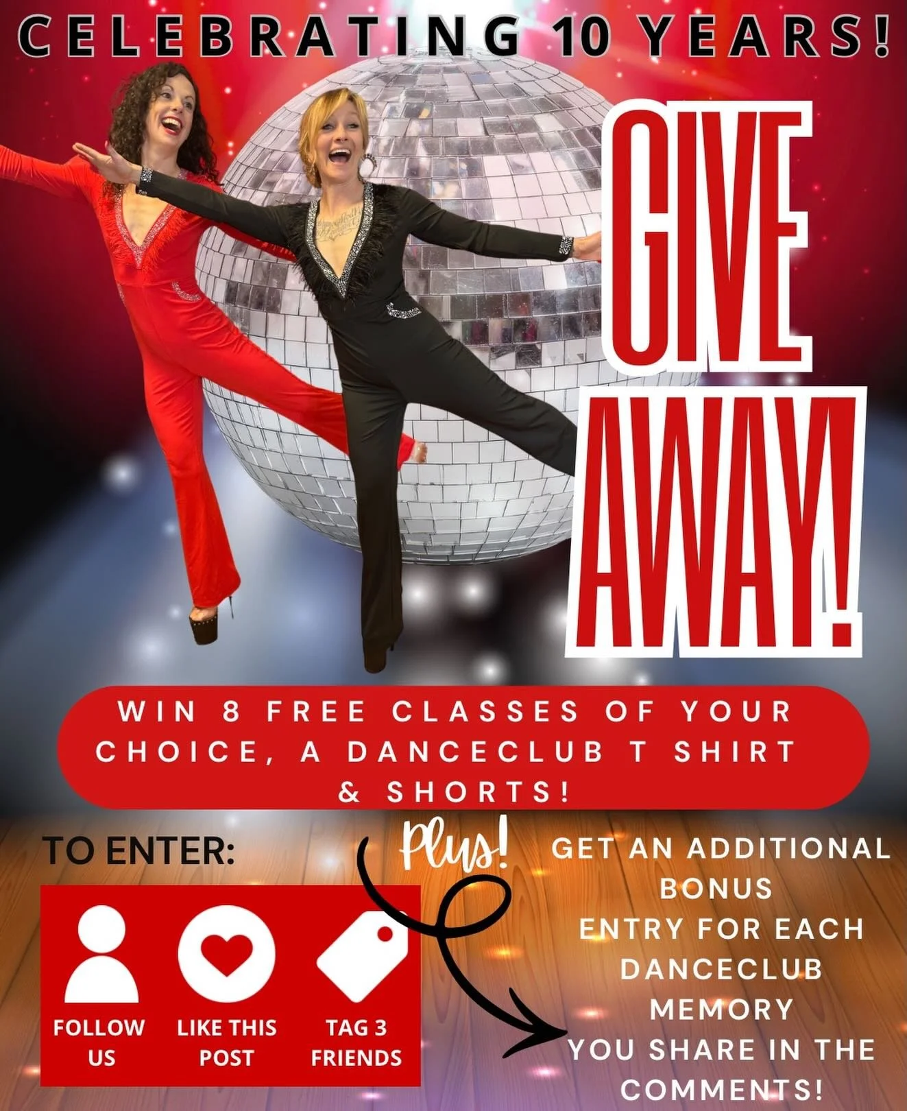 Danceclub Asheville is 10!! 🥳😍🥳 If you haven&rsquo;t heard- May 2nd was our 10th anniversary! We&rsquo;re going a ✨giveaway✨for Danceclub&rsquo;s birthday month to help celebrate and thank you, our sweet students, for keeping us thriving for 10 ye