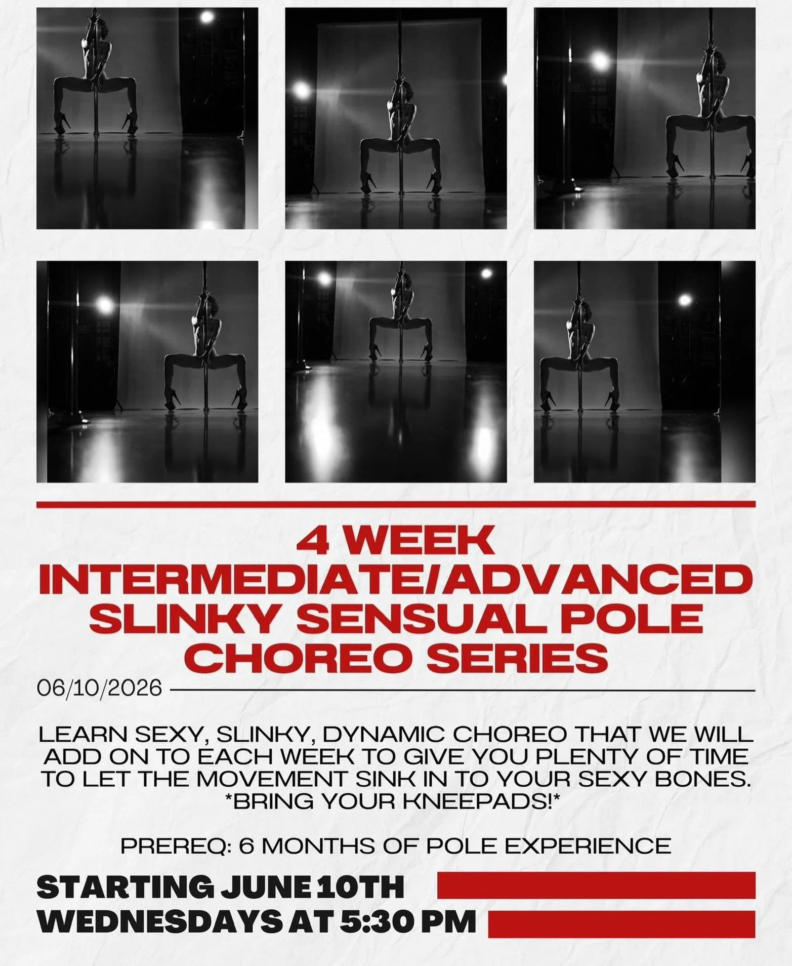 🫧Learn some slinky slanky choreo that we will build on to each week and that you will be encouraged to play with to make your own. 

🫧You&rsquo;ll have the opportunity to dance to different types of music, exploring different tempos, and improvise 