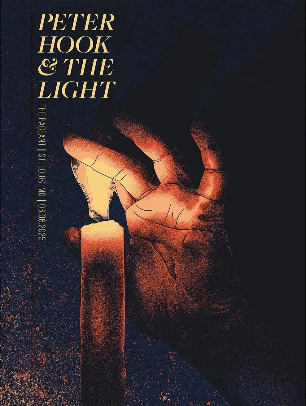 Candle | Show poster for Peter Hook and The Light at X in St. Louis | 24"x36" Screenprinted posters, edition of 150