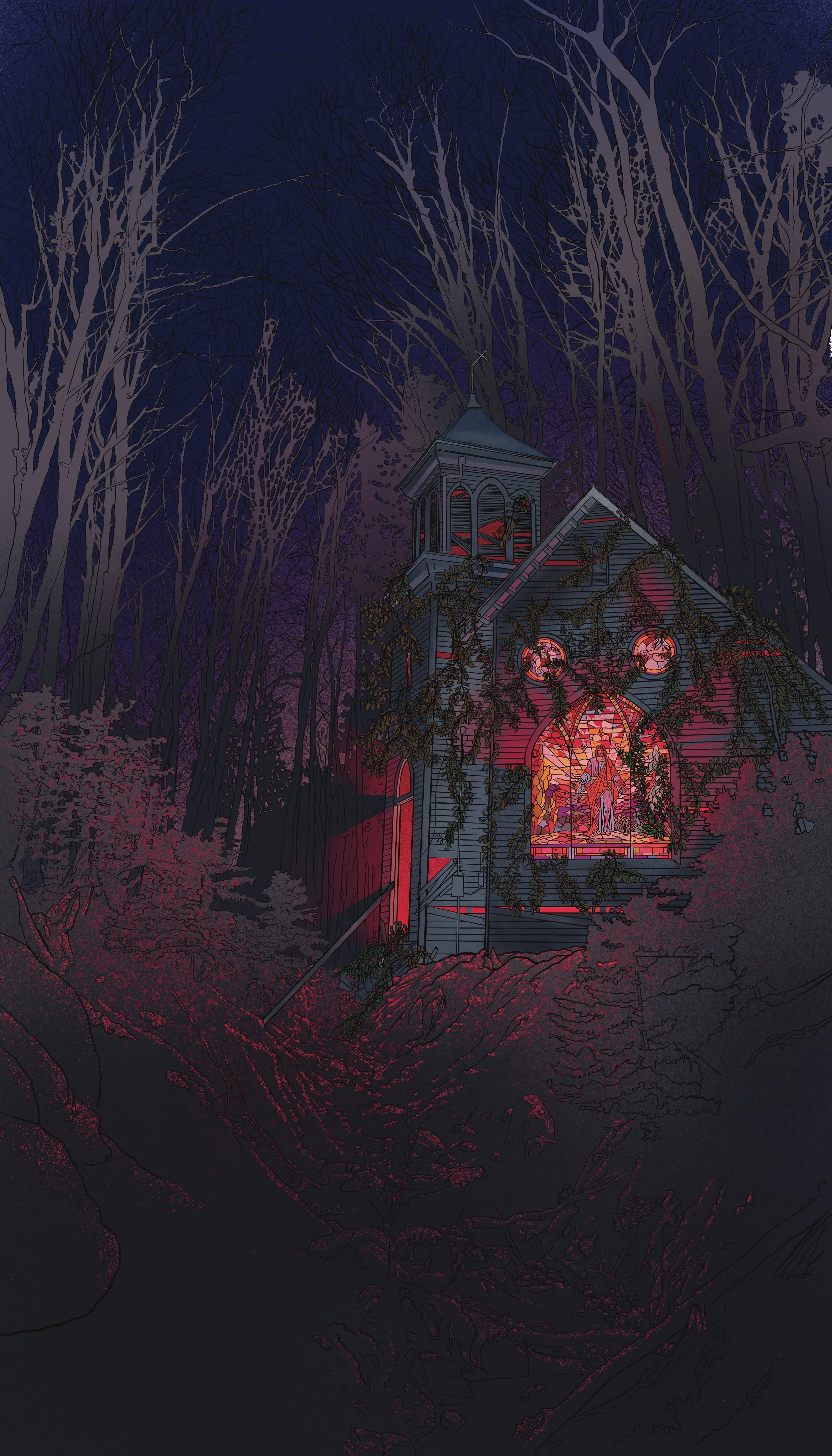 Abandoned Church | Digital Illustration | 2023