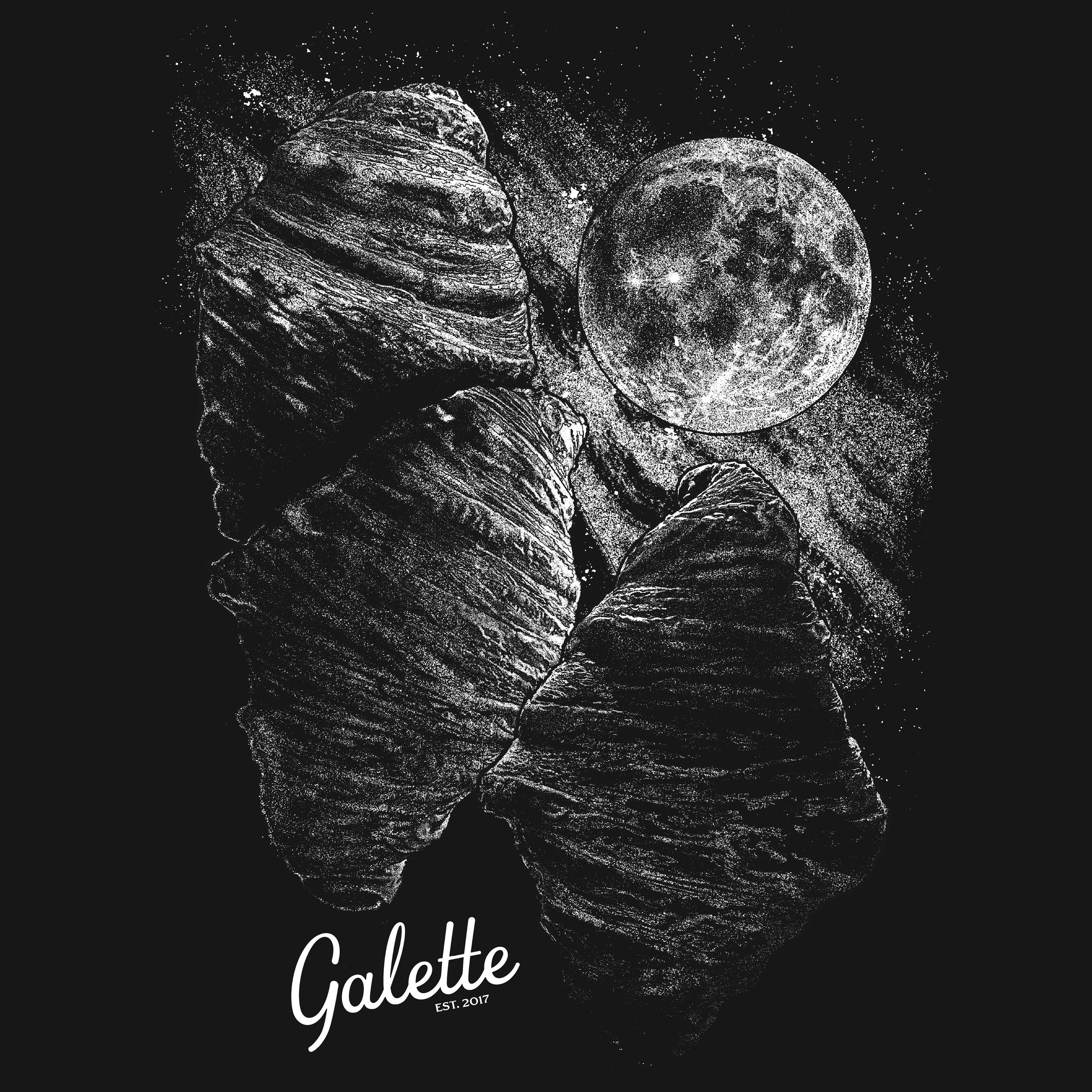 Three Croissant Moon | Merch illustration for Galette | 2025