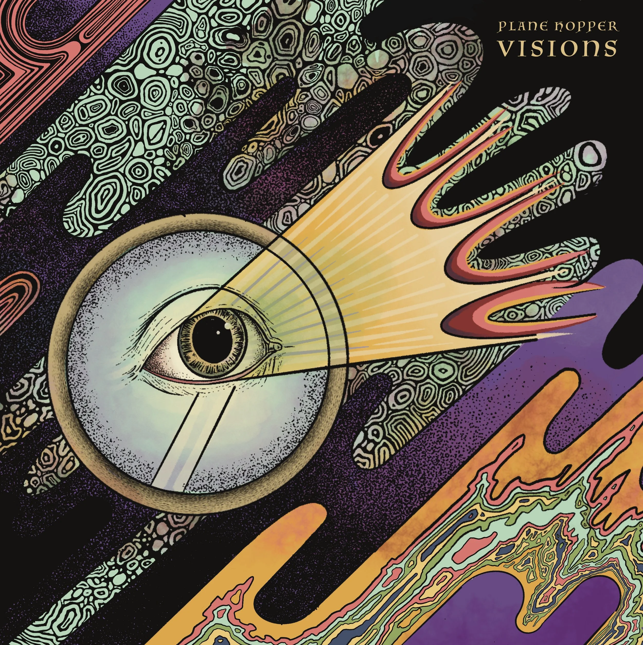 Visions | Illustration for the single "Visions" by Plane Hopper | 2025