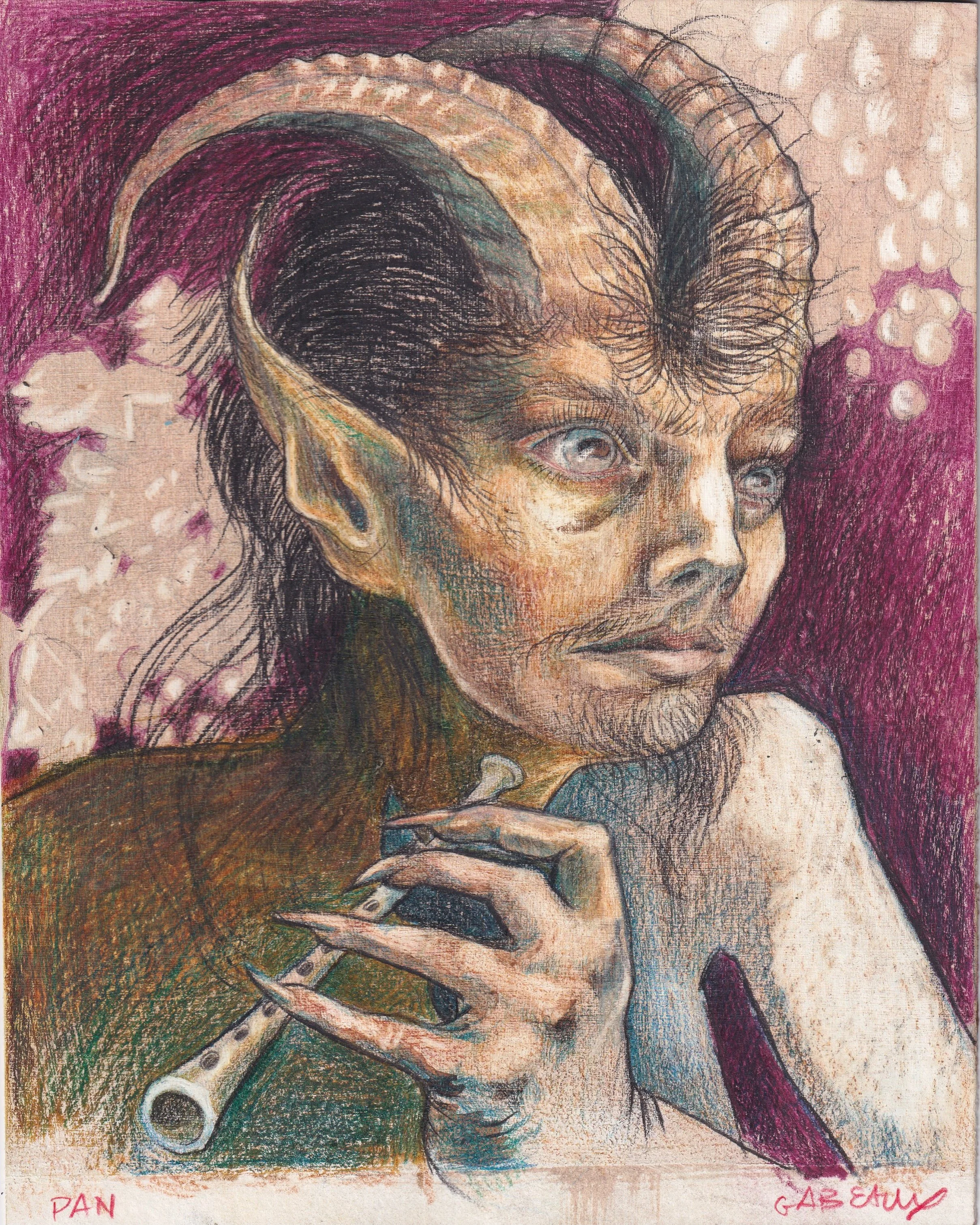 Pan | 8"x10" | Colored pencil on paper | 2023 | Sold