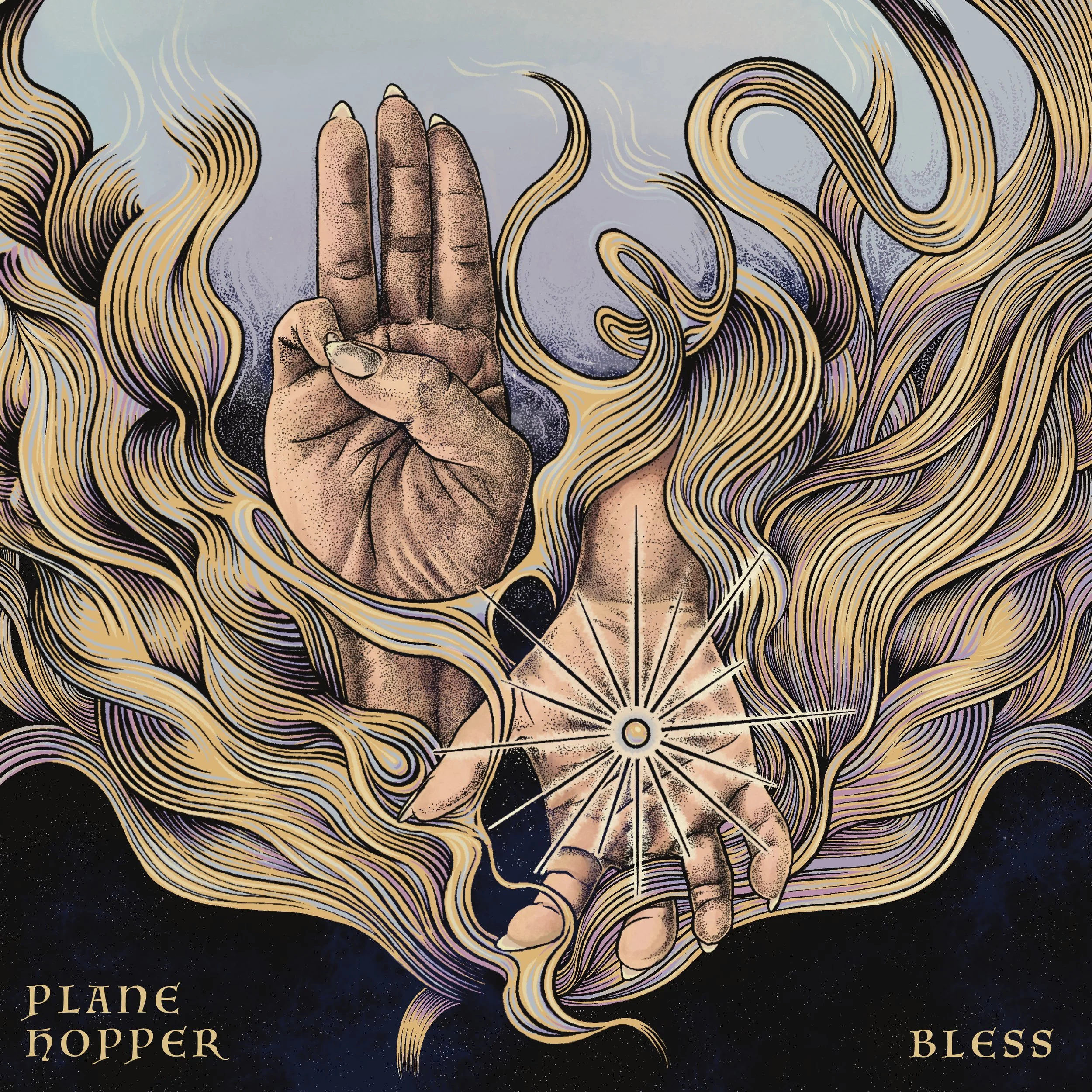 Bless | Illustration for the single "Bless" by Plane Hopper | 2025