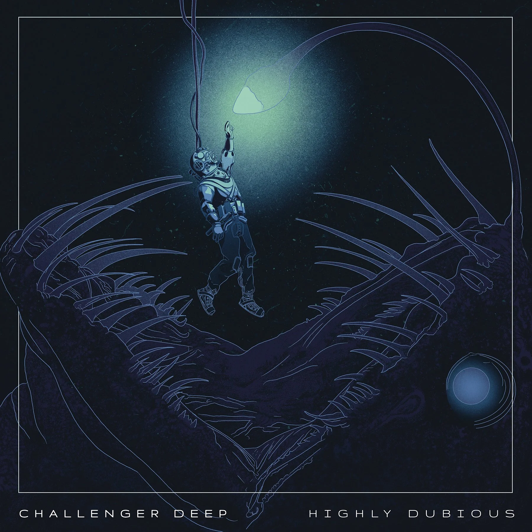 Highly Dubious | Digital illustration and design for the "Highly Dubious" single by Challenger Deep | 2025