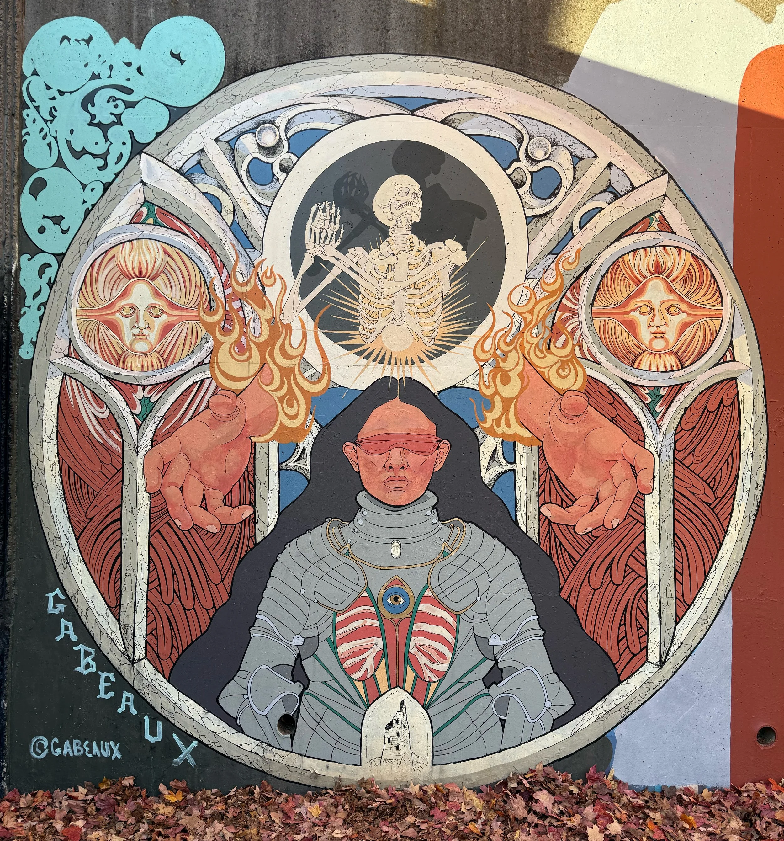 Living By the Sword | Mural for Foward Warrior 2025 | 631 Wylie St SE, Atlanta, Georgia