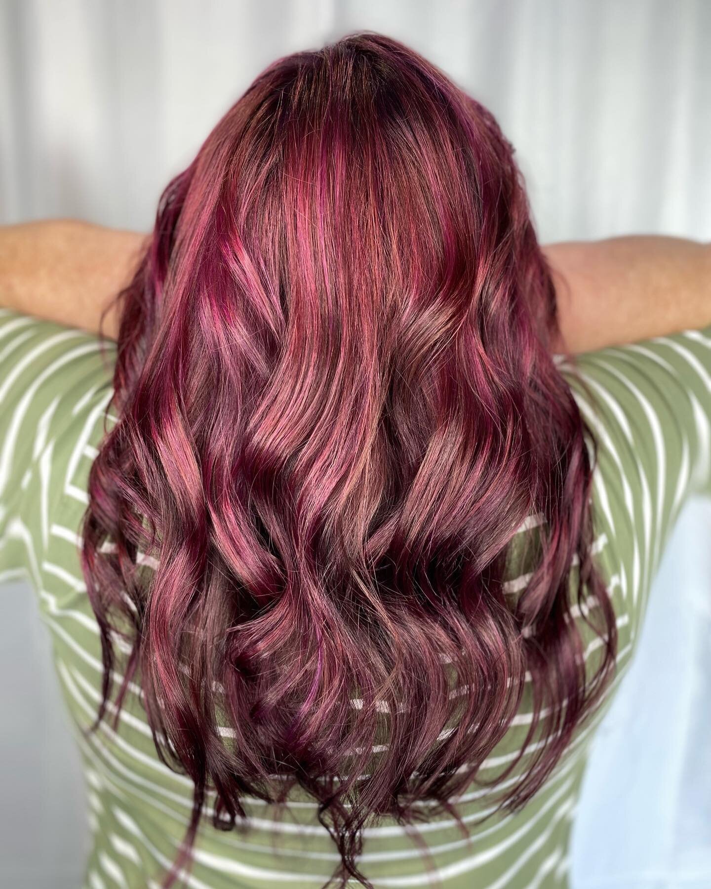 Beautiful Burgundy makeover for this beauty! Swipe for the before. I love how #goldwellcolor leaves the hair so shiny and healthy. 
#goldwellapprovedus 
#goldwellpurepigments 
#medinaoh 
#medinaohio 
#330stylist 
#medinaohsalon 
#wadsworthohio 
#fair