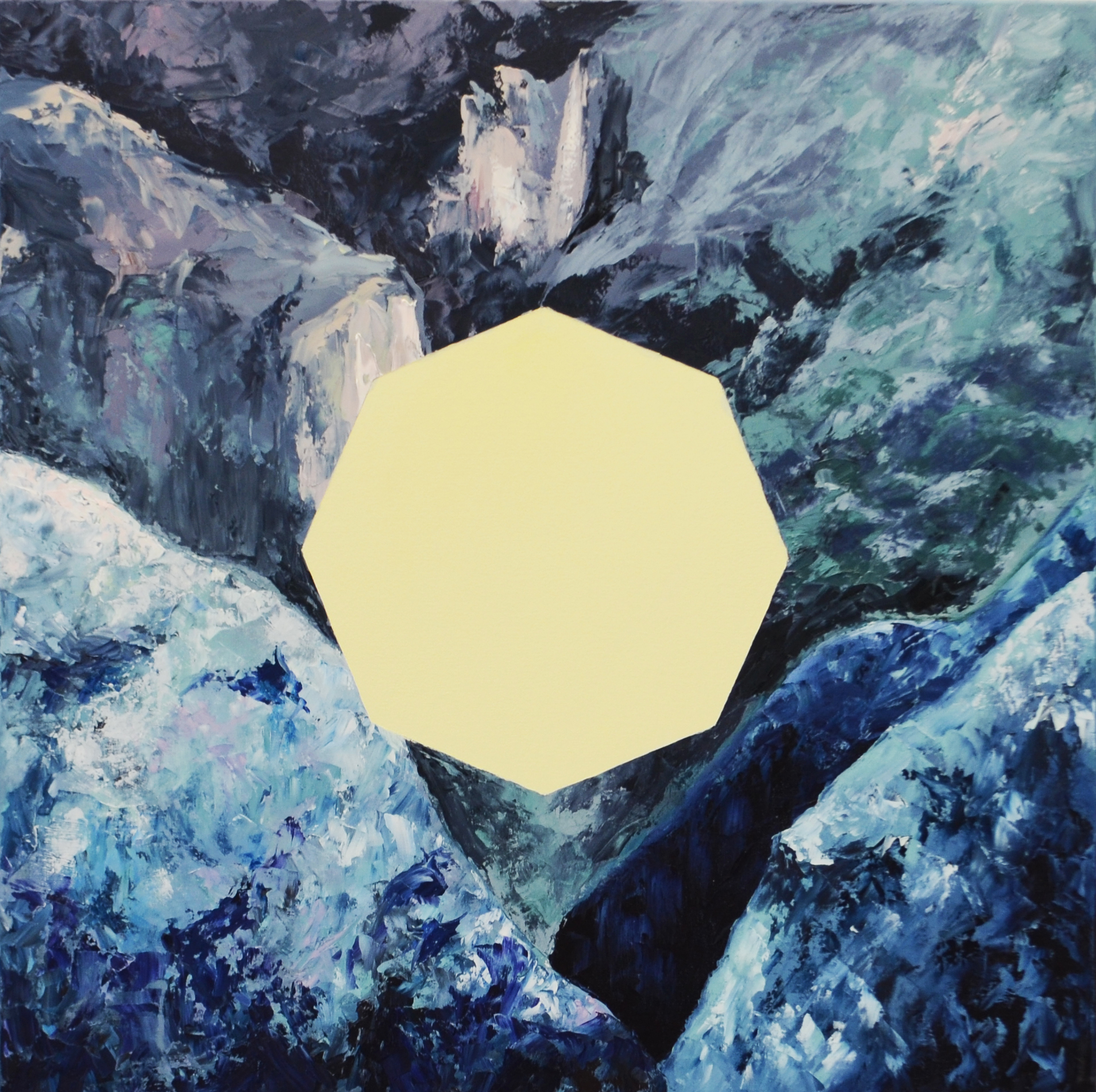   Pinnacle , 2017  oil on canvas  32 x 32 inches   