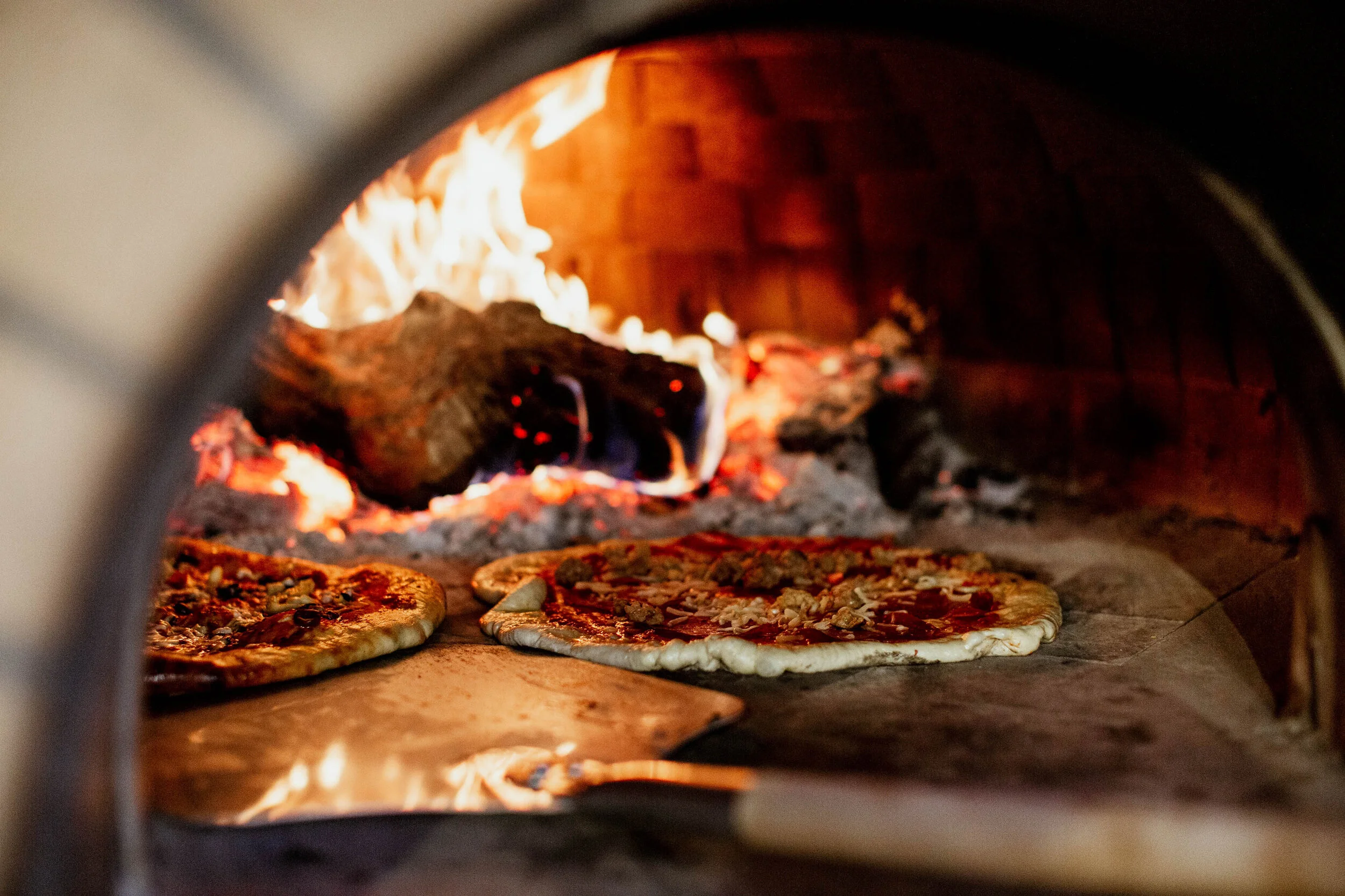 Our stunning pizza oven was donated by Forno Piombo