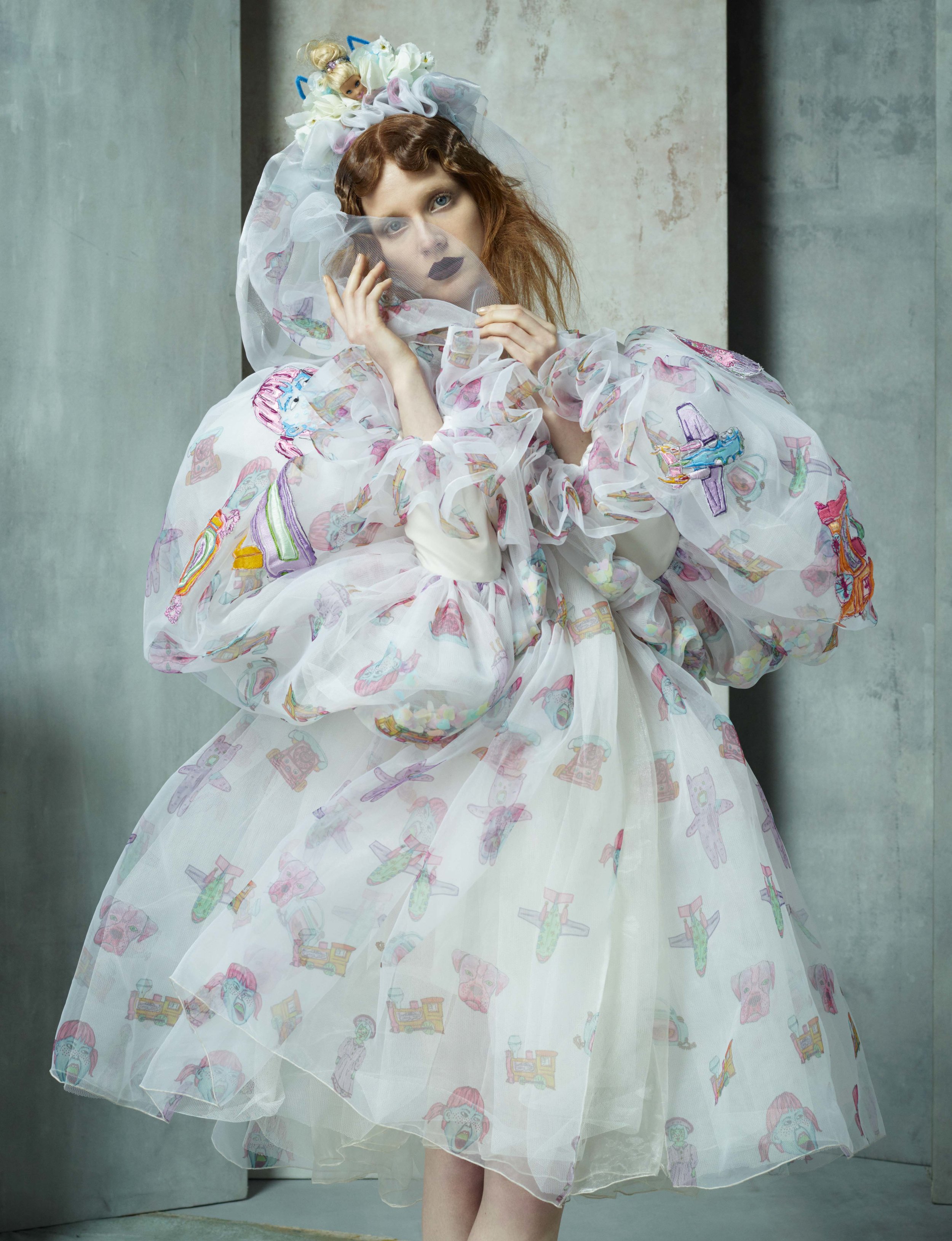 Annika Leick wears a piece from Kate Clarke's graduate collection. Shot by Damian Foxe.