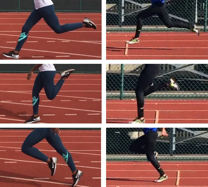 Examples of Plantarflexion while sprinting