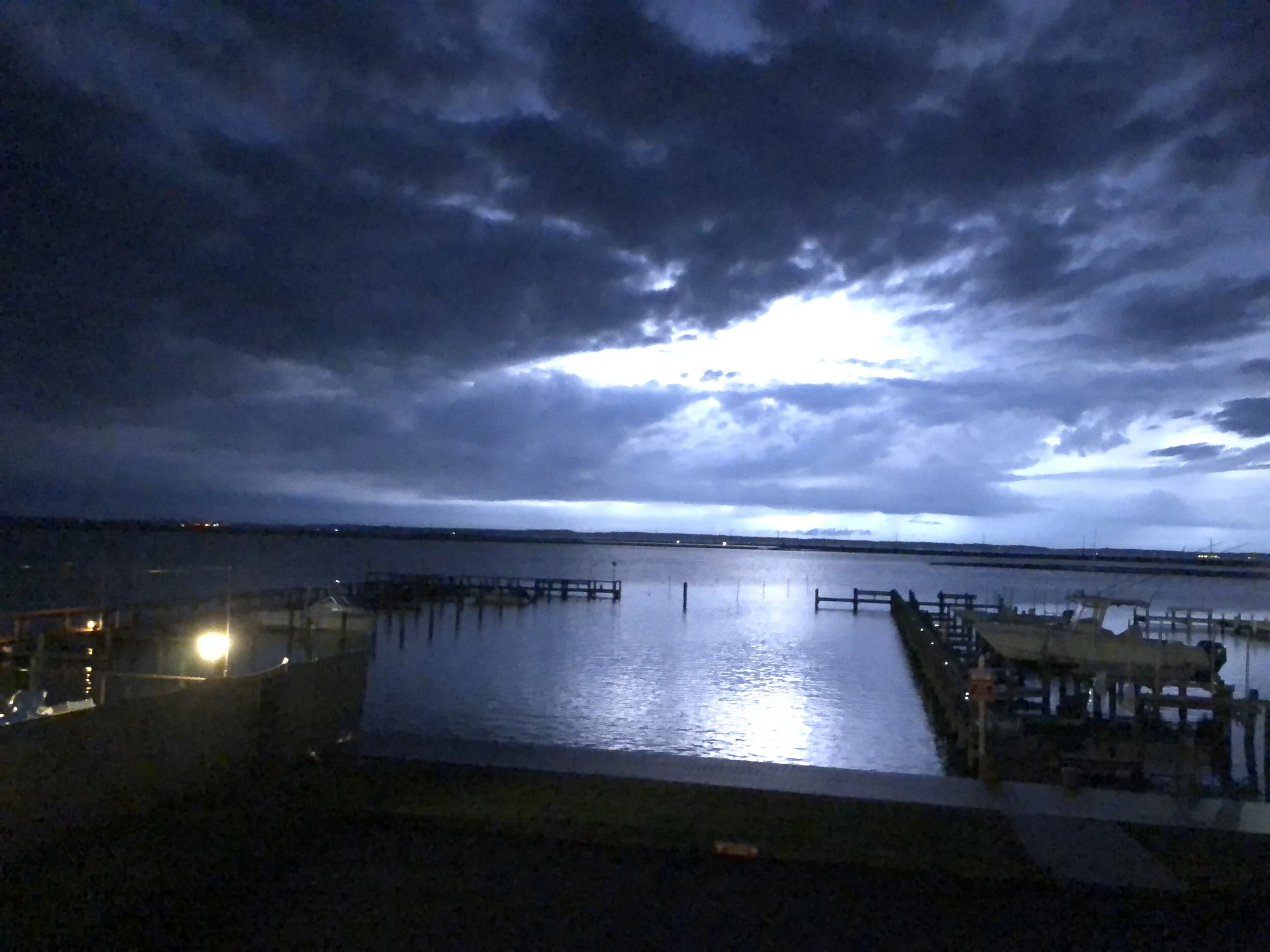 Lightening over the bay