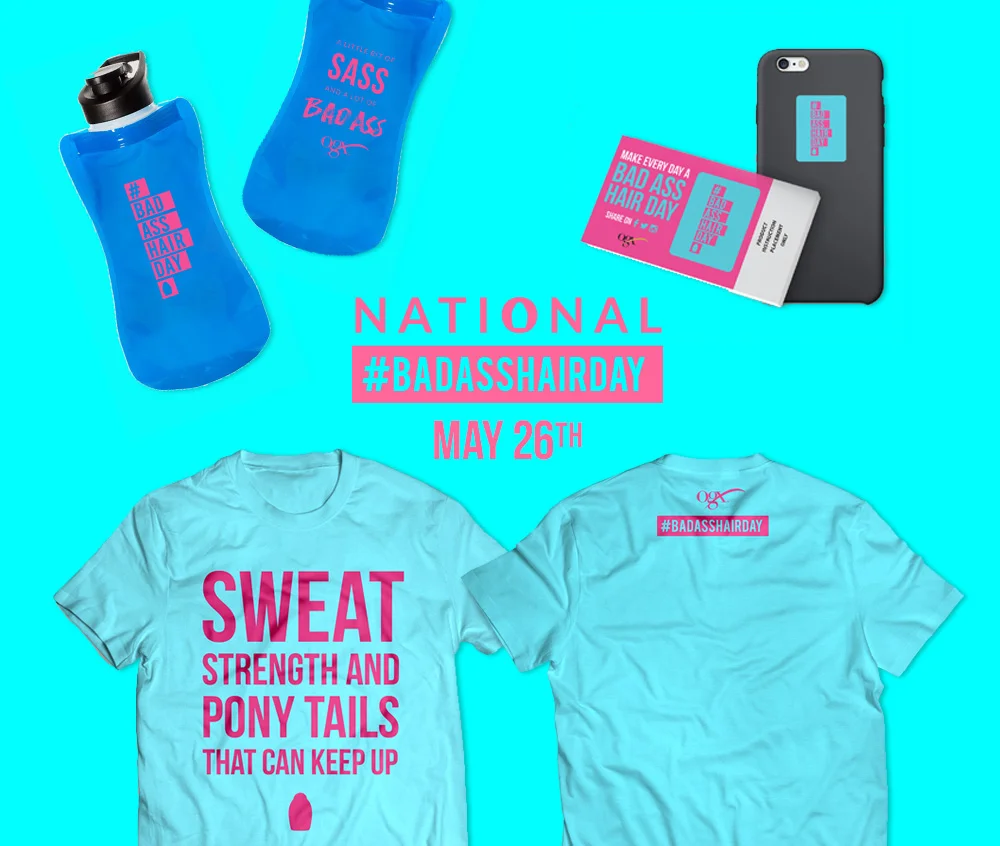  Designed giveaway collateral such as sassy t-shirts, hair ties, water bottles and phone screen cloths. 