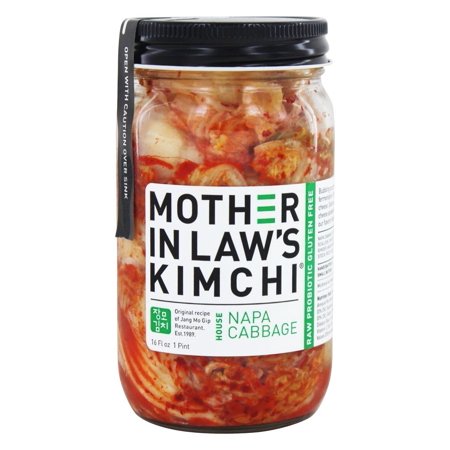 An example of jarred napa kimchi sold at Walmart.