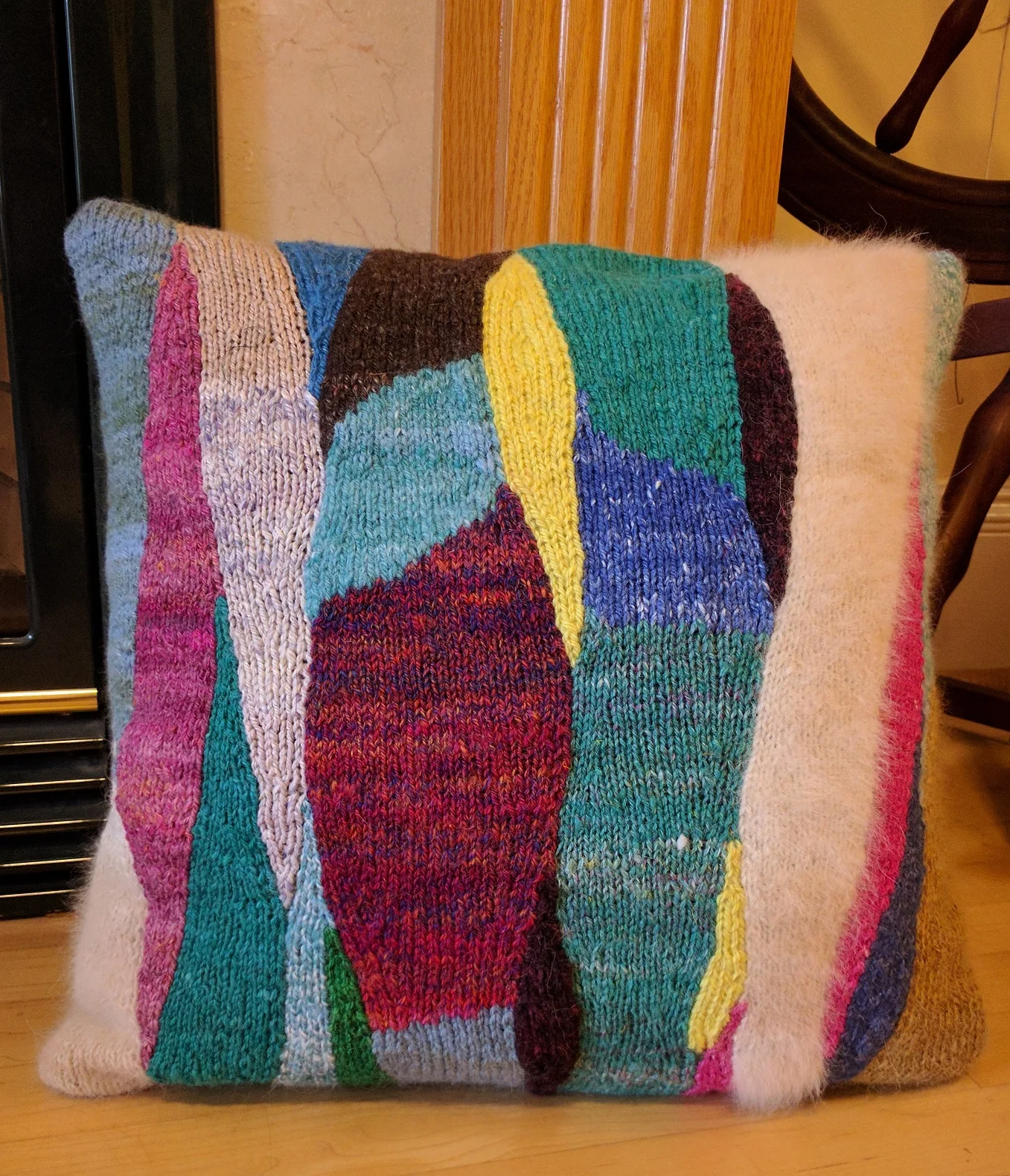 Knitted cushion front #3