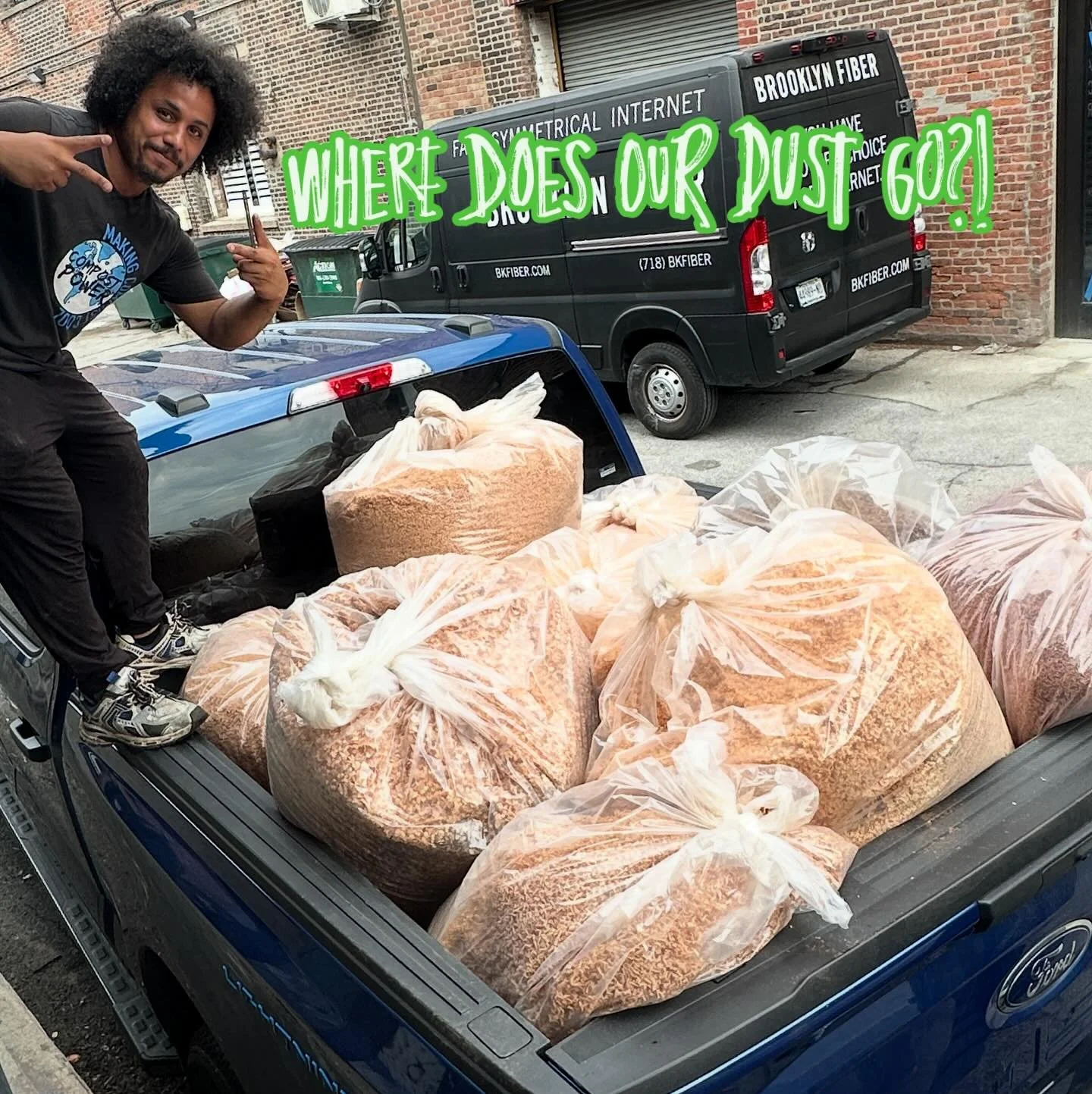 Across the 5 Boroughs!! @compostpower makes the most out of our dust by turning it into compost, fueling nutrient rich growth across New York City. Thank you Domingo!!!

Contact @compostpower to pick up your hardwood dust so it doesn&rsquo;t just go 