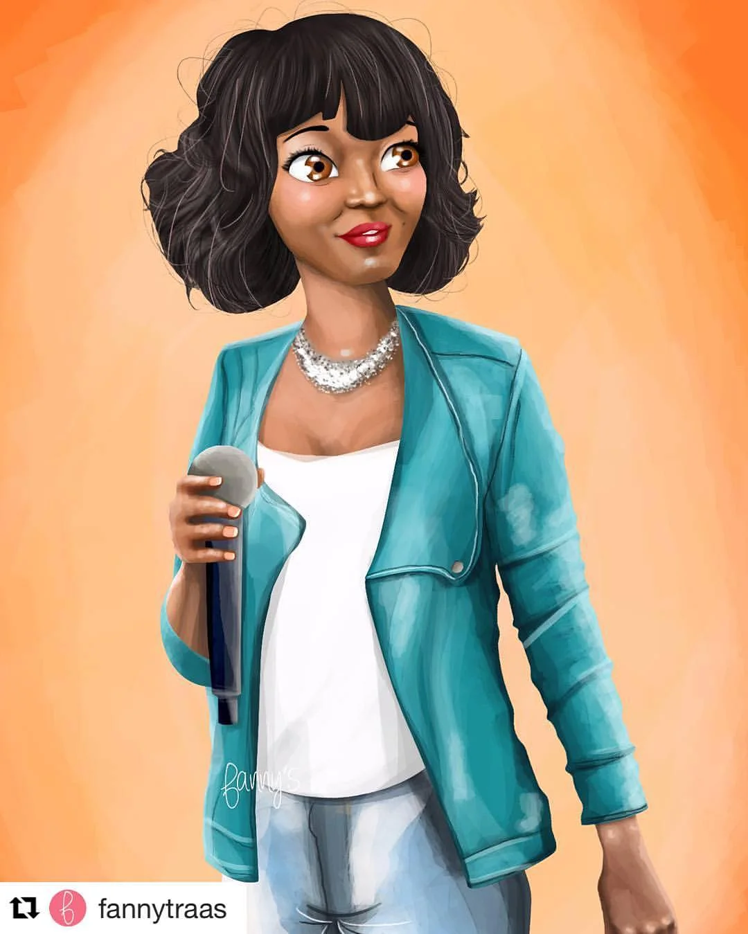 I am a cartoon! 😍 Thank you @fannytraas 🌟 #fanart
・・・
Et voici l'illustration finale!
Aujourd'hui, je rends hommage à l'une de mes artistes favorites @chinamoses 🎶 🎷
#china #chinamoses #jazz #musique #tiana #favoriteone #chant #singerontheroad #laprincesseetlagrenouille #illustration #illustrationart #dessin #work #passion #disney