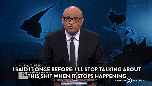 nprfreshair :
comedycentral :
Click here to watch Larry Wilmore and The Nightly Show cover the shooting of Walter Scott in South Carolina.
As part of our Best of 2015 series we are re-airing our interview with Larry Wilmore. Listen to it here. On the advice Jon Stewart gave him: “The biggest thing he said in the beginning — and he would almost say it with, not really anger but maybe frustration — he would say, “Hey man, stop being a host. Stop it. Just be yourself.” It took a while for me to interpret it, but what it is, when you’re first starting a show like that, you’re acting everything because you’re not comfortable yet. But you can’t fool Jon. He can see right through that. So no matter how much praise I got about the show, Jon’s like, “No, no, no. You’re pretending this right now. You’re not owning it yet. You got to own it. You got to put your opinion out there, and you got to just get inside there and just be it.” After a while, I understood what he was talking about. He was always encouraging me to raise the bar, not just in content but in making sure that my point of view was very clear and very precise and that I owned it and that I was myself. He kept pushing me into that. So that was the evolution of the show, to be honest with you. It all centered around that.”