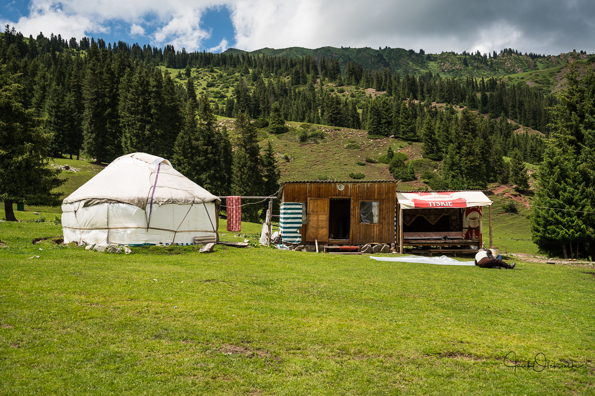 Local yurts in the valley
