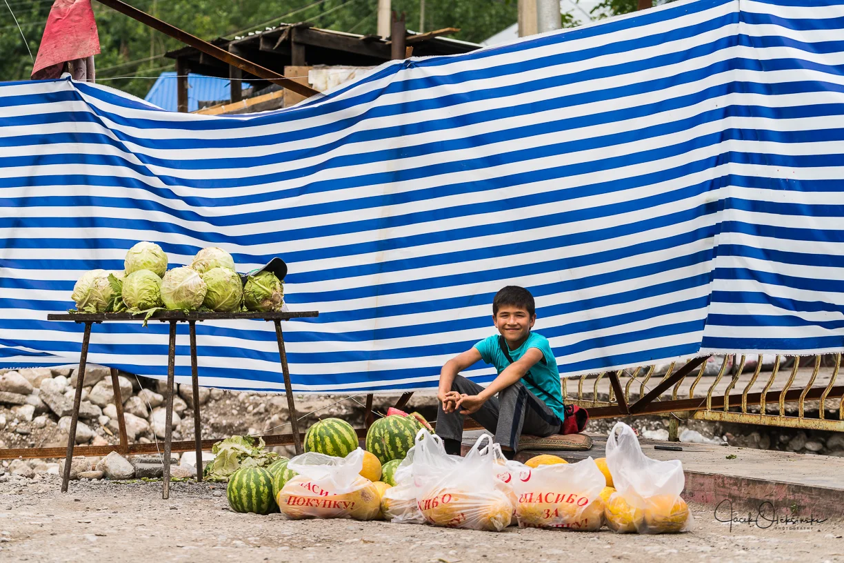 Melons and cabbage for sale