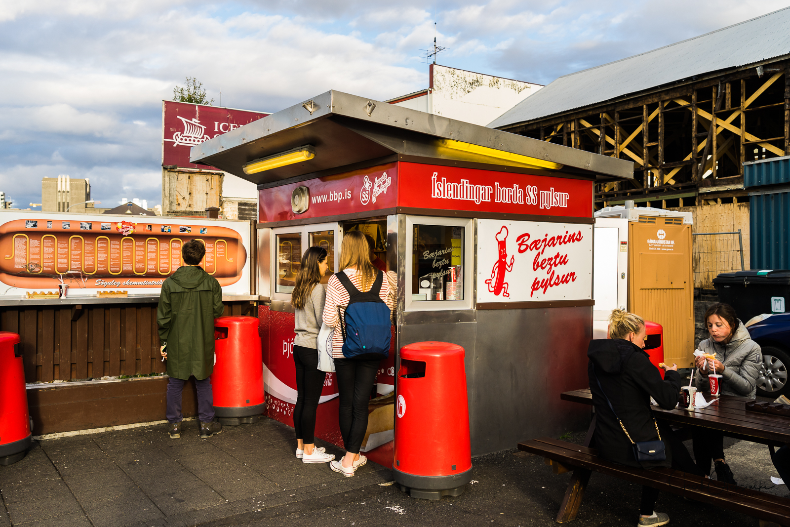 Hot dogs are very popular in Iceland. This one has had customers like Bill Clinton