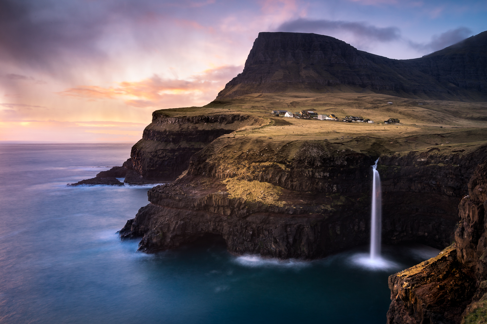 Sunset at Gasadalur.