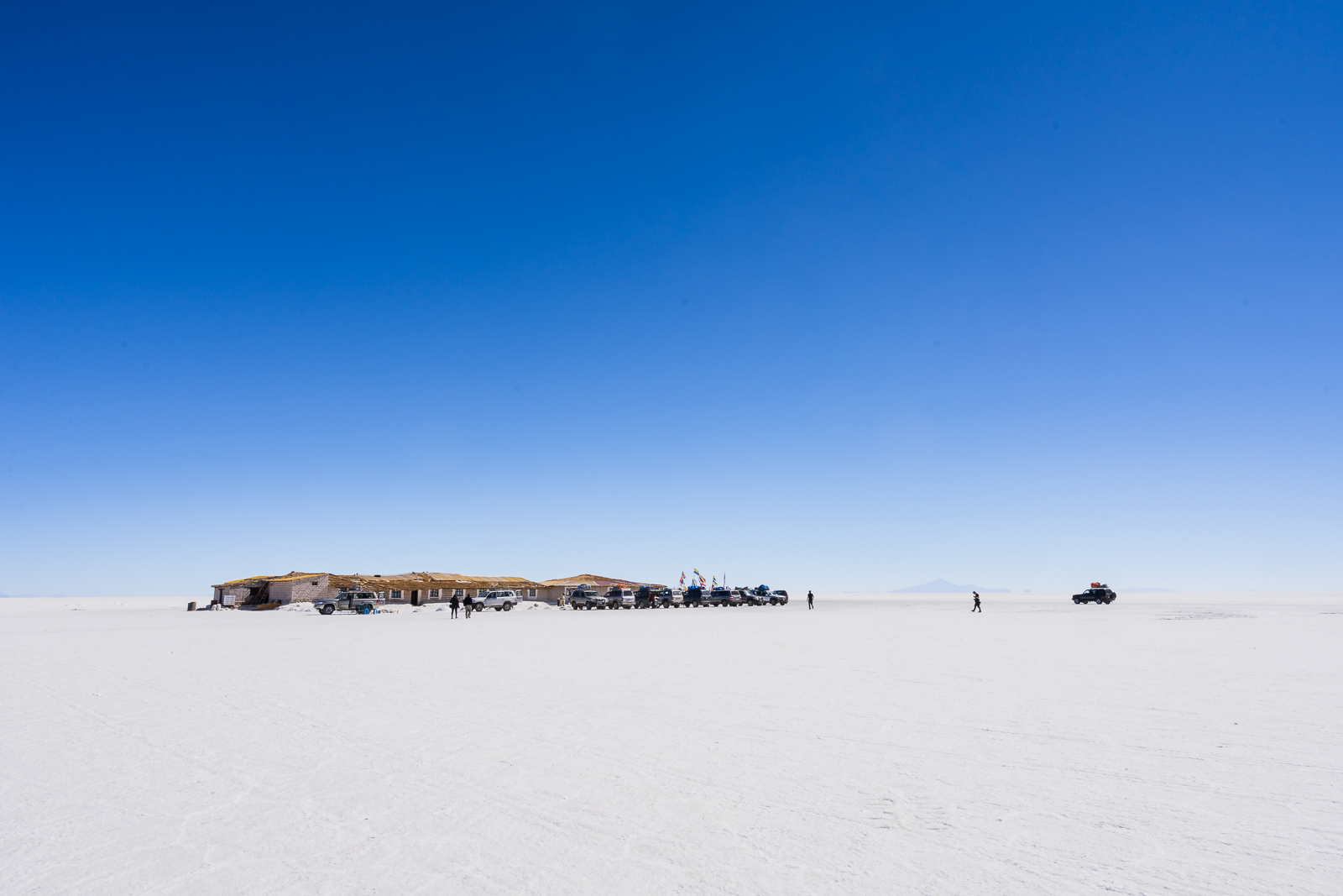 The salt hotel seen from a distance
