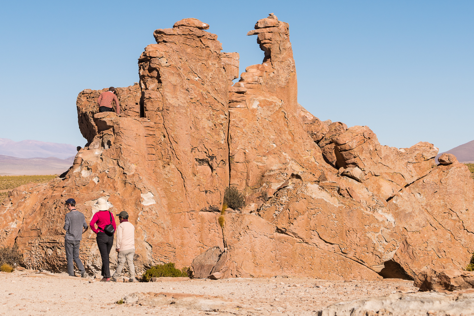 Tourists at the rock formation
