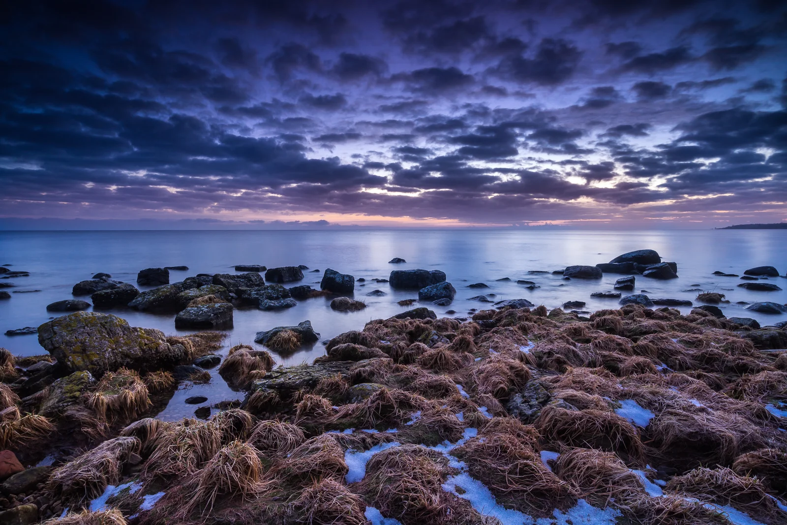 Winter seascape putside Vik