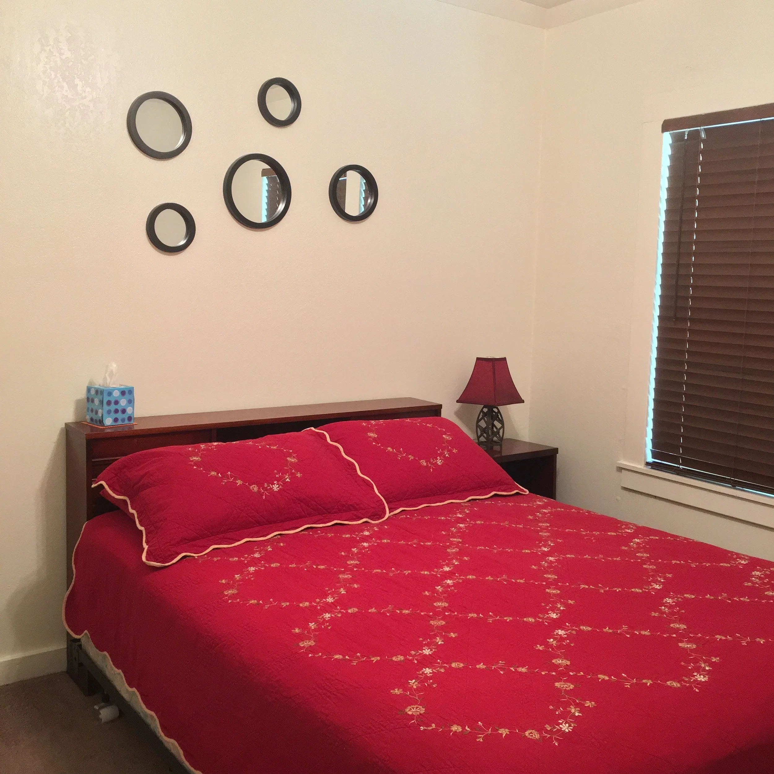  The second bedroom, with one queen bed. The queen can also be switched for two twin beds upon request! 