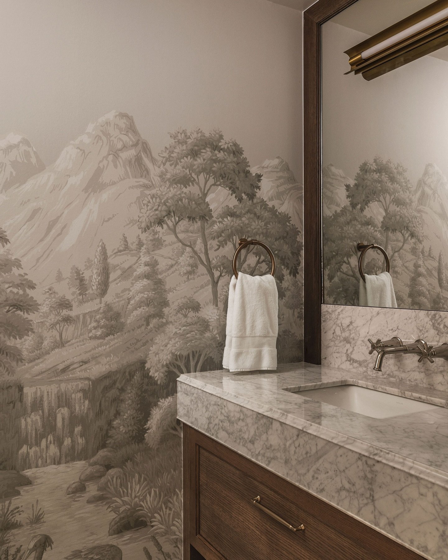 Even the smallest spaces deserve big design moments. Marble, Richwood, and a stunning mural make this powder room unforgettable. Would you try a mural in your home?

Interior design: @smithericksondesigns 
Photography: @mjay.photography 

#smitherick