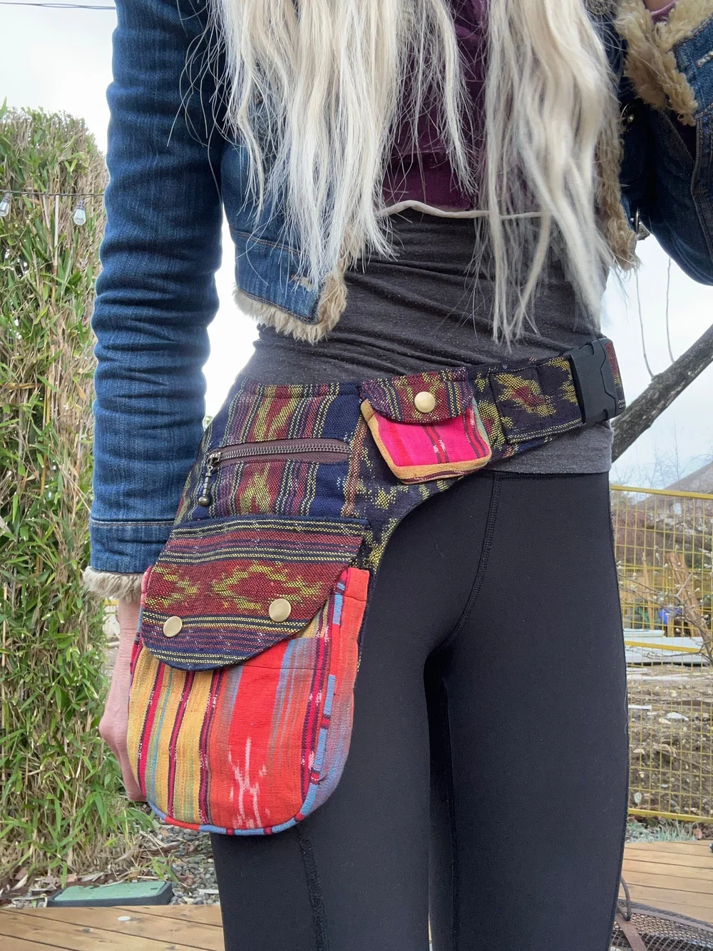 Black Utility Belt, Festival Utility Belt, Unisex hip pack  display picture 2