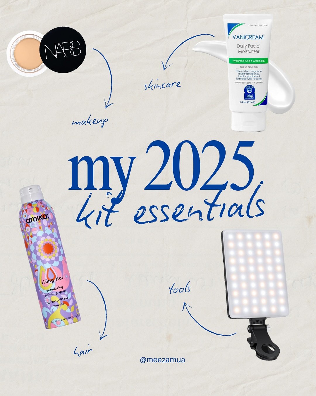 ✨My 2025 Ride or Dies✨

These are the go-tos that survived every shoot, event, and last minute touch-up. Swipe to see my 2025 Kit essentials and a few 2026 picks I&rsquo;m already excited about. 

Believe me if it&rsquo;s in my kit, it&rsquo;s passed