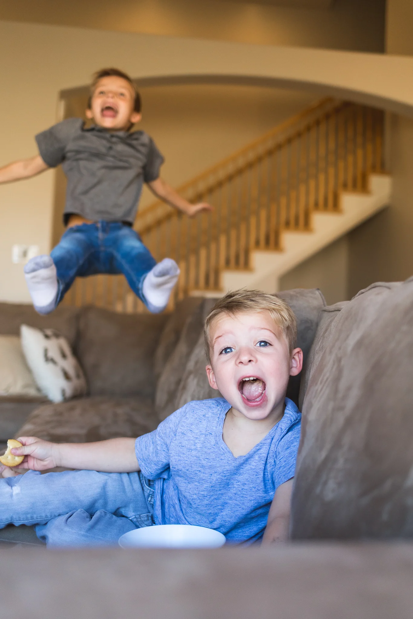 Bringing home baby brother ~ In-home lifestyle session {Utah family infant and family photographer}