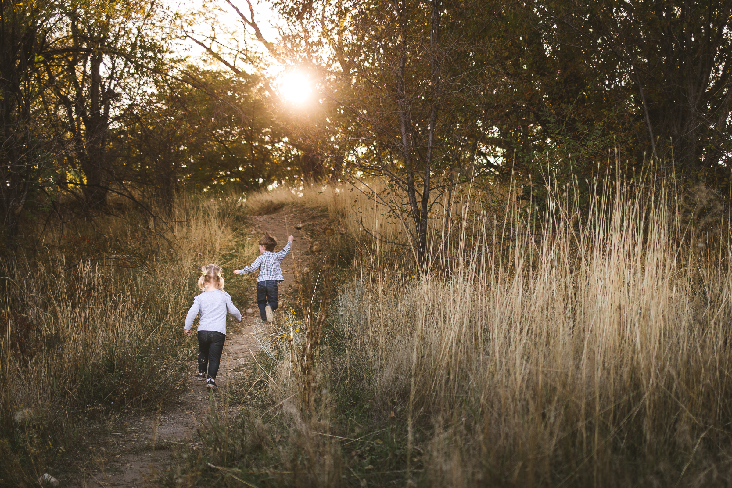 Fall golden hour sunset ~ family, brother, sister, baby {Utah County Photographer}